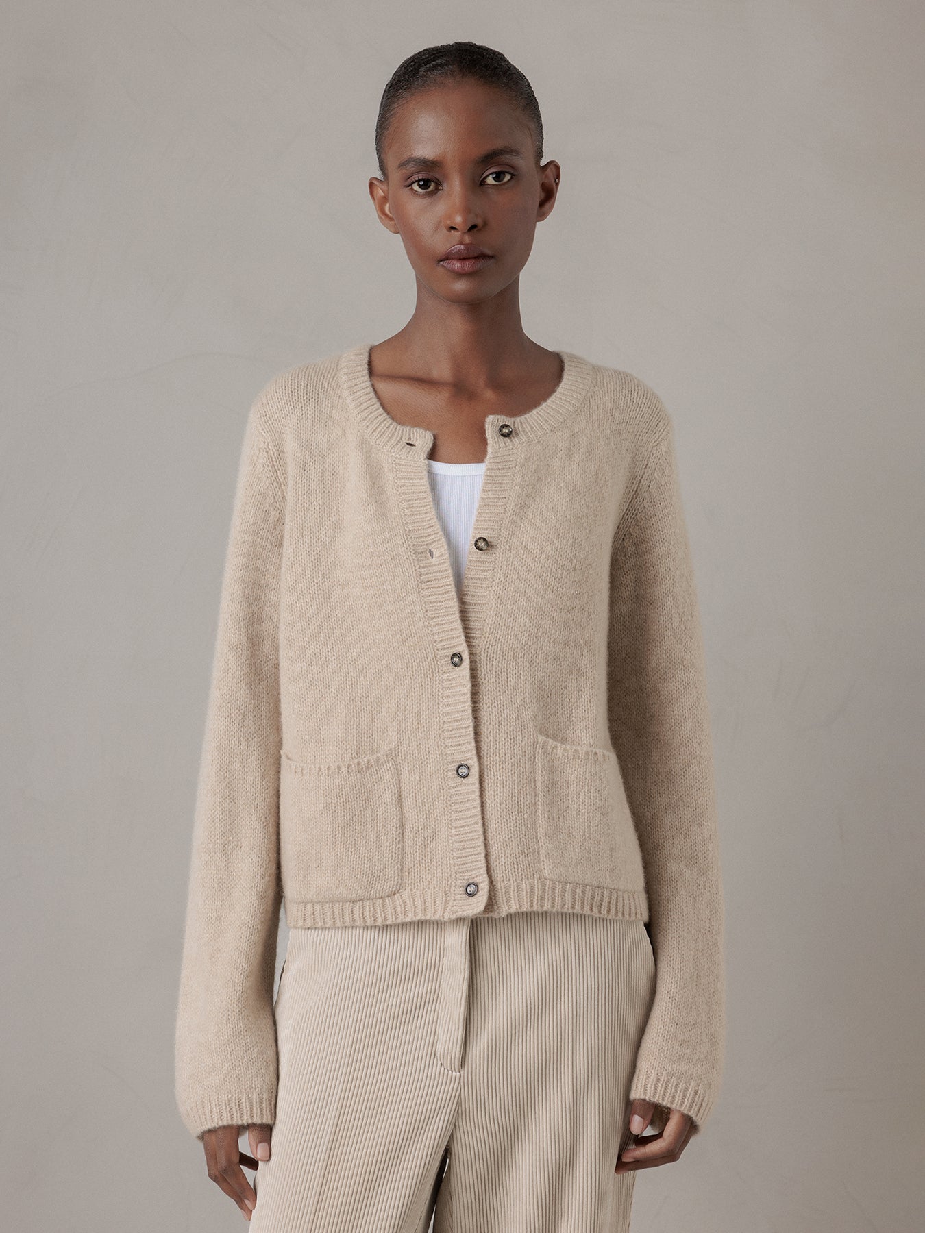 ALLUDE Strickjacke aus Cashmere Damen (48 CAMEL)