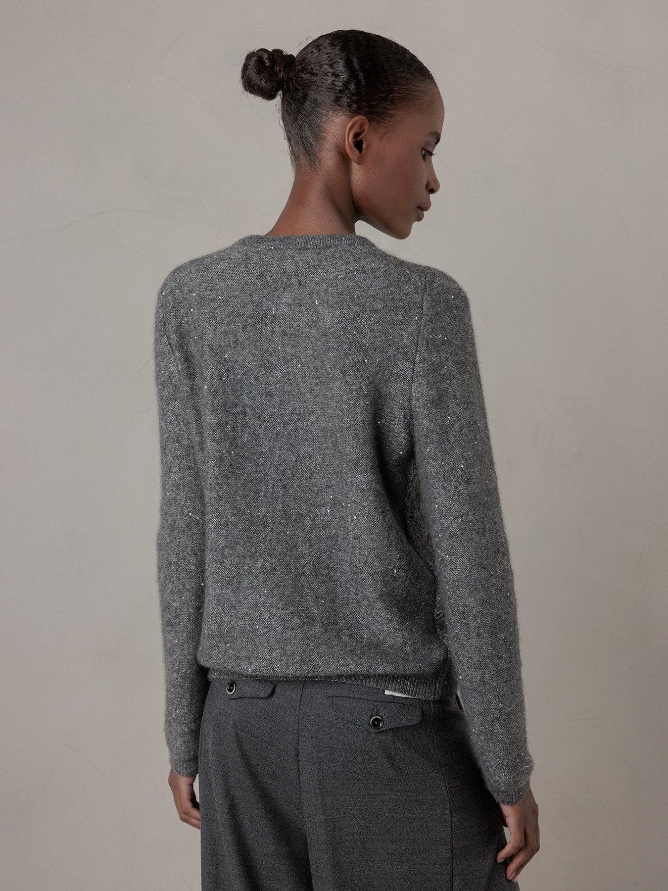 ALLUDE Strickjacke aus Cashmere Damen (83 DK GRAU MEL)