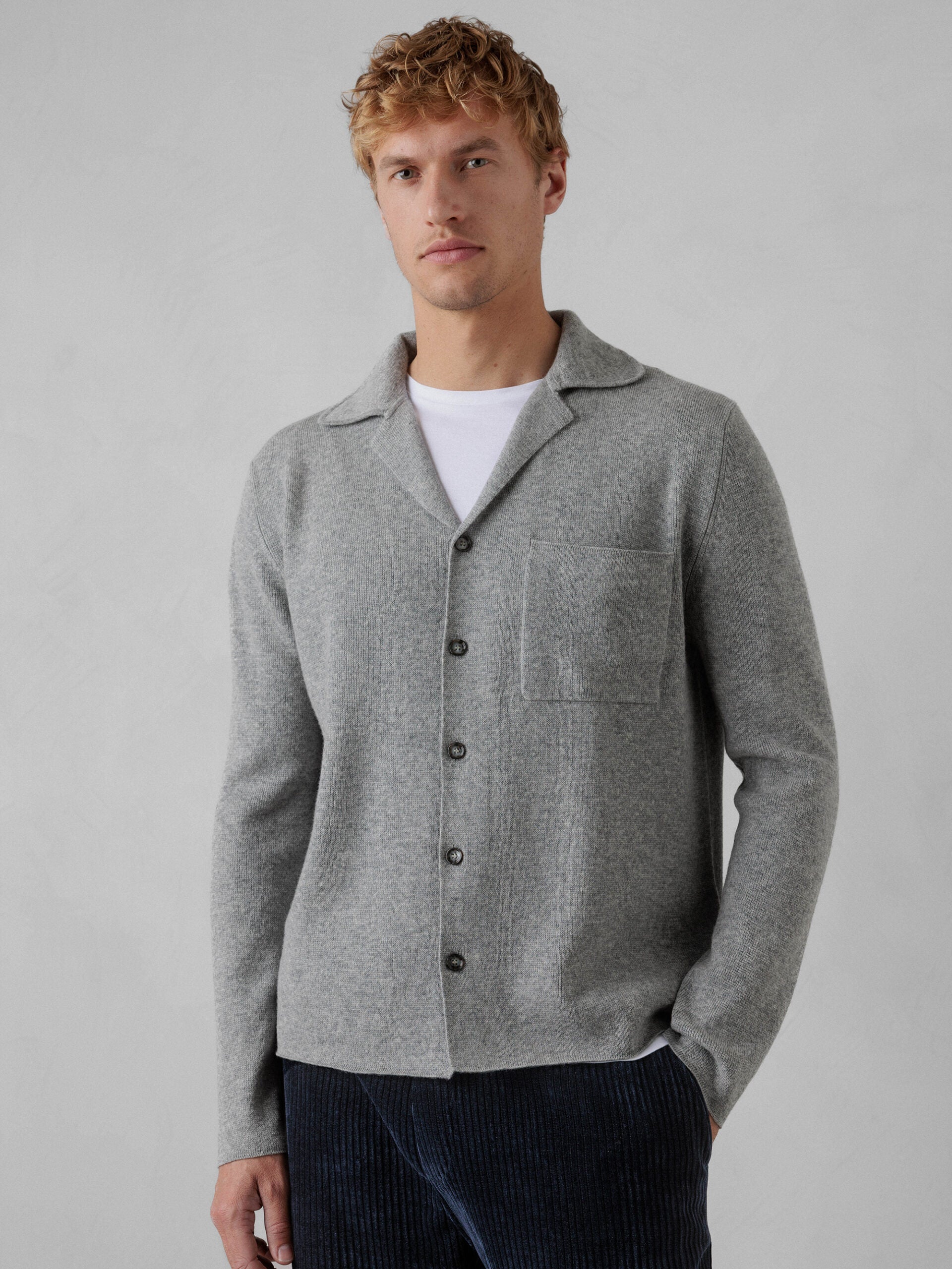 ALLUDE Strickblazer aus Schurwolle Herren (83 GREY MEL)
