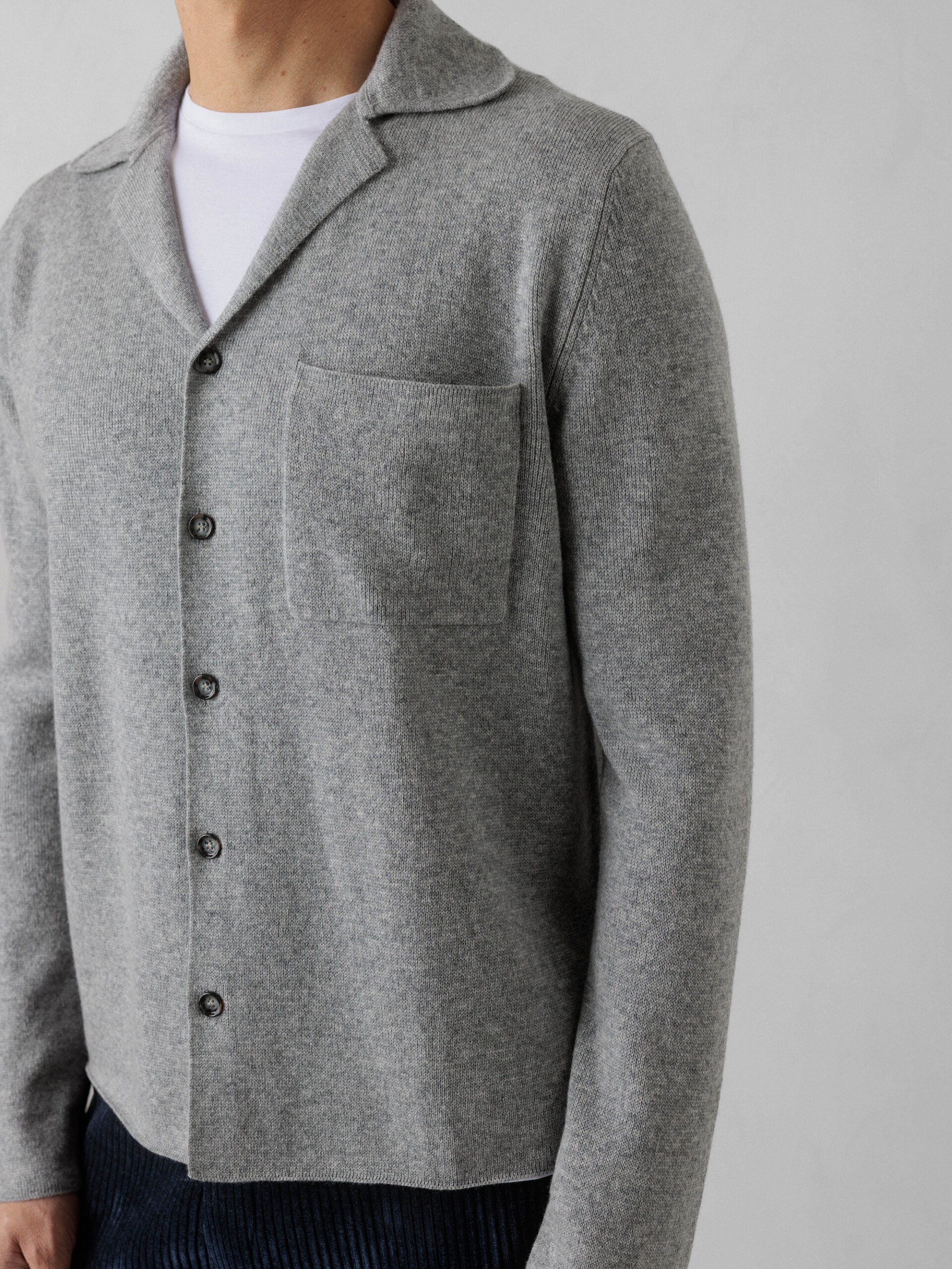 ALLUDE Strickblazer aus Schurwolle Herren (83 GREY MEL)