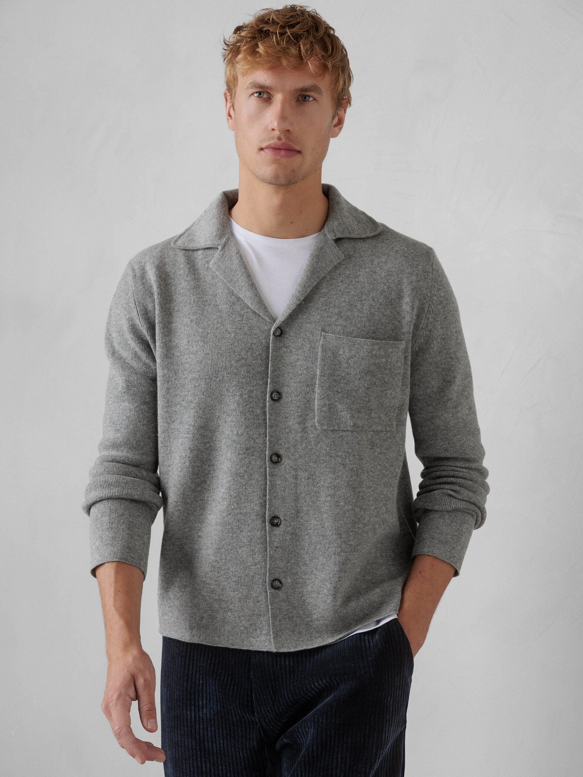 ALLUDE Strickblazer aus Schurwolle Herren (83 GREY MEL)