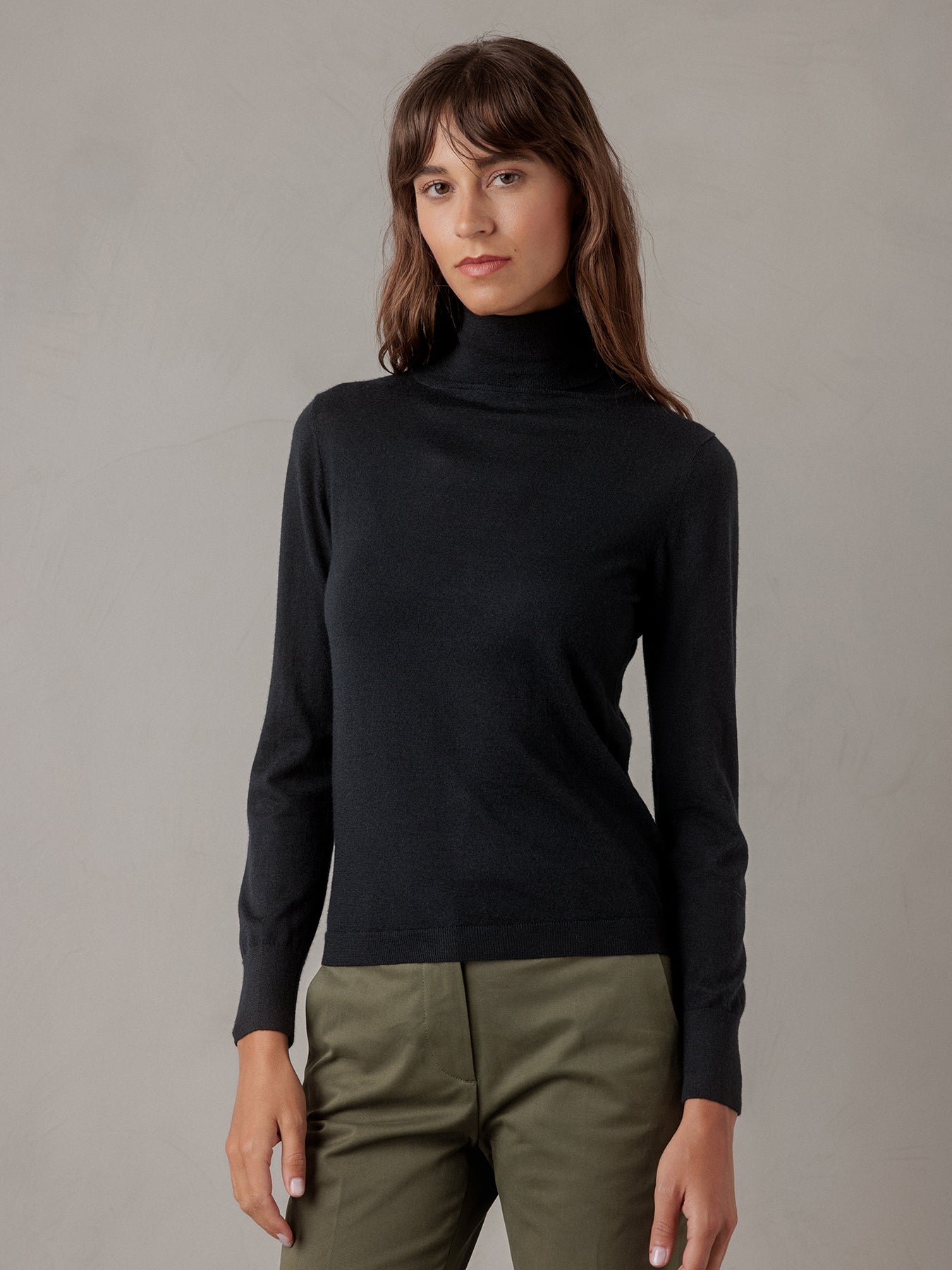 ALLUDE Rollkragenpullover aus Cashmere Damen (90 SCHWARZ)