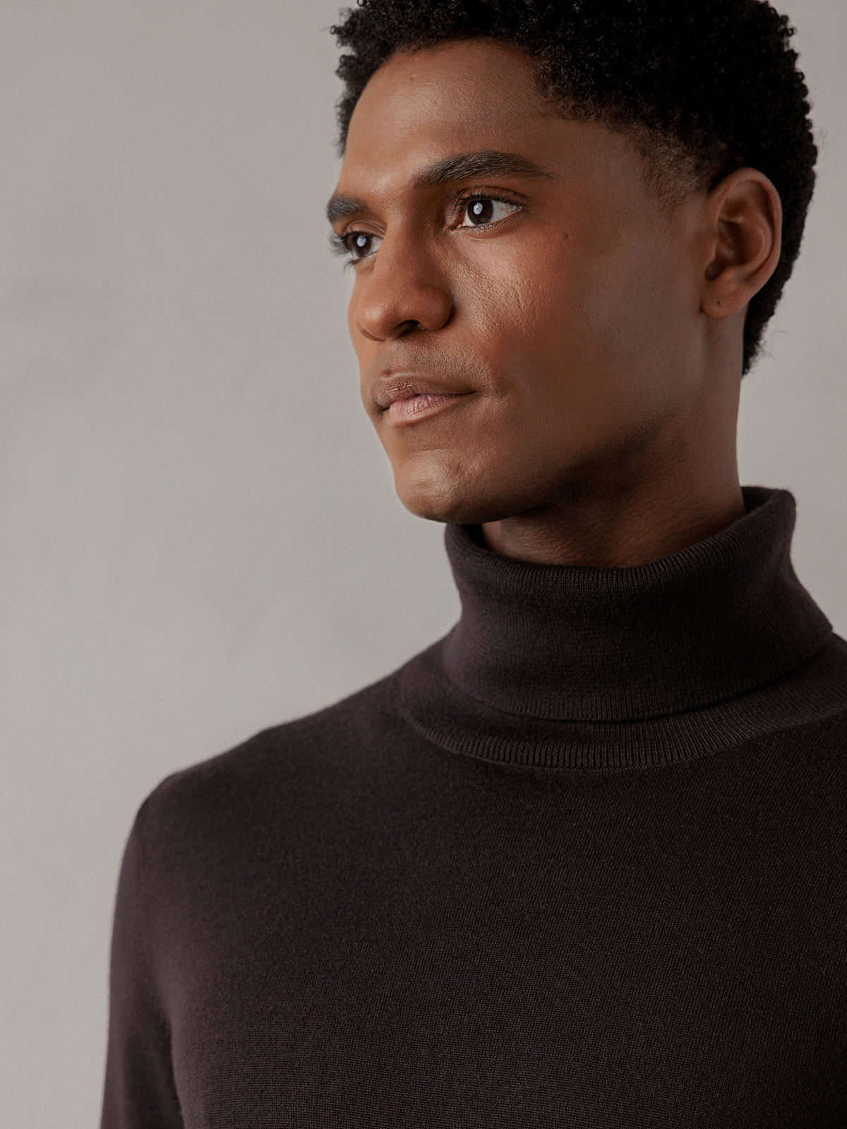 ALLUDE Rollkragenpullover aus Schurwolle Herren (449 DK BRAUN)