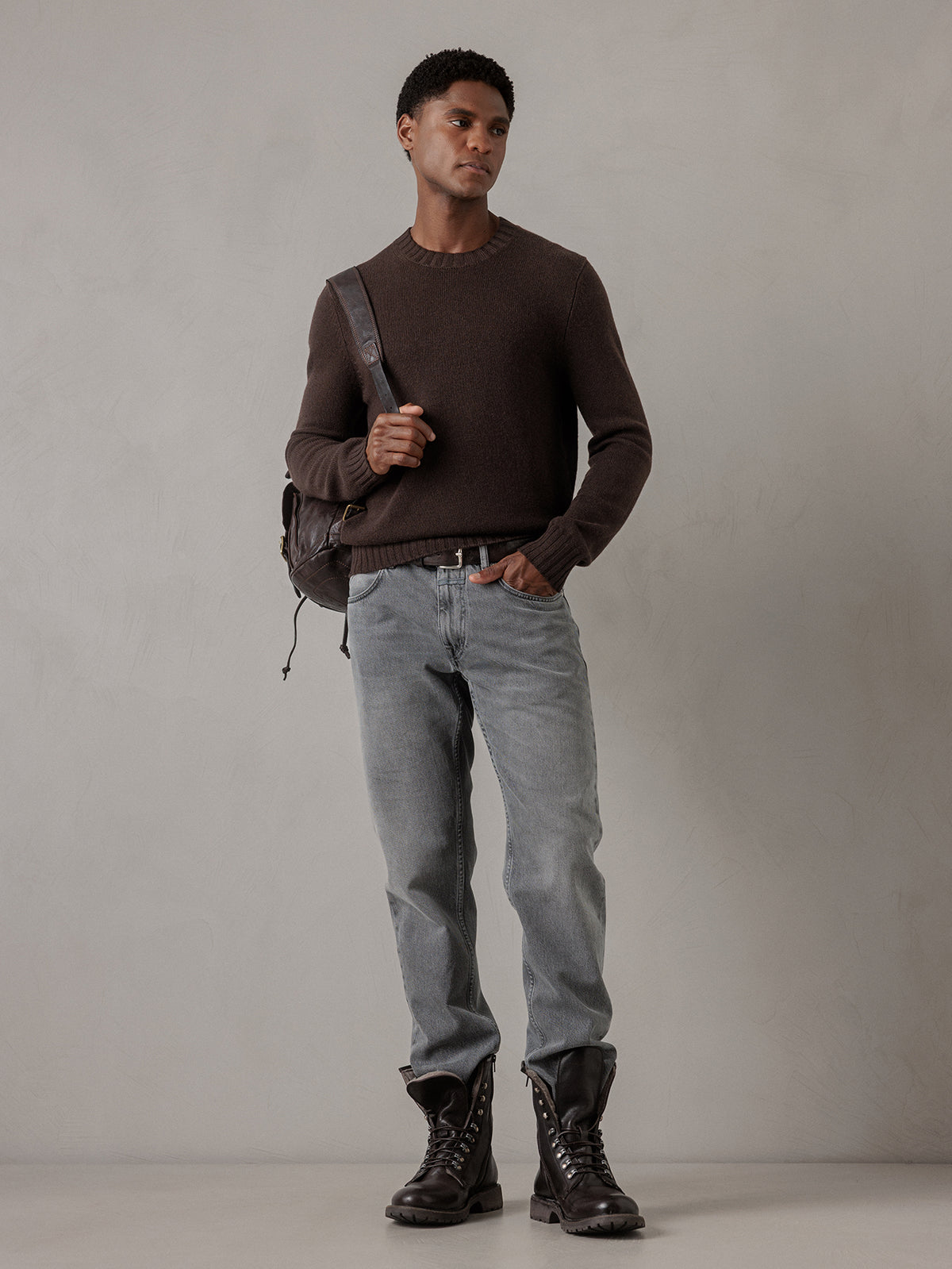 ALLUDE Pullover aus Schurwolle Herren (49 DK BRAUN)