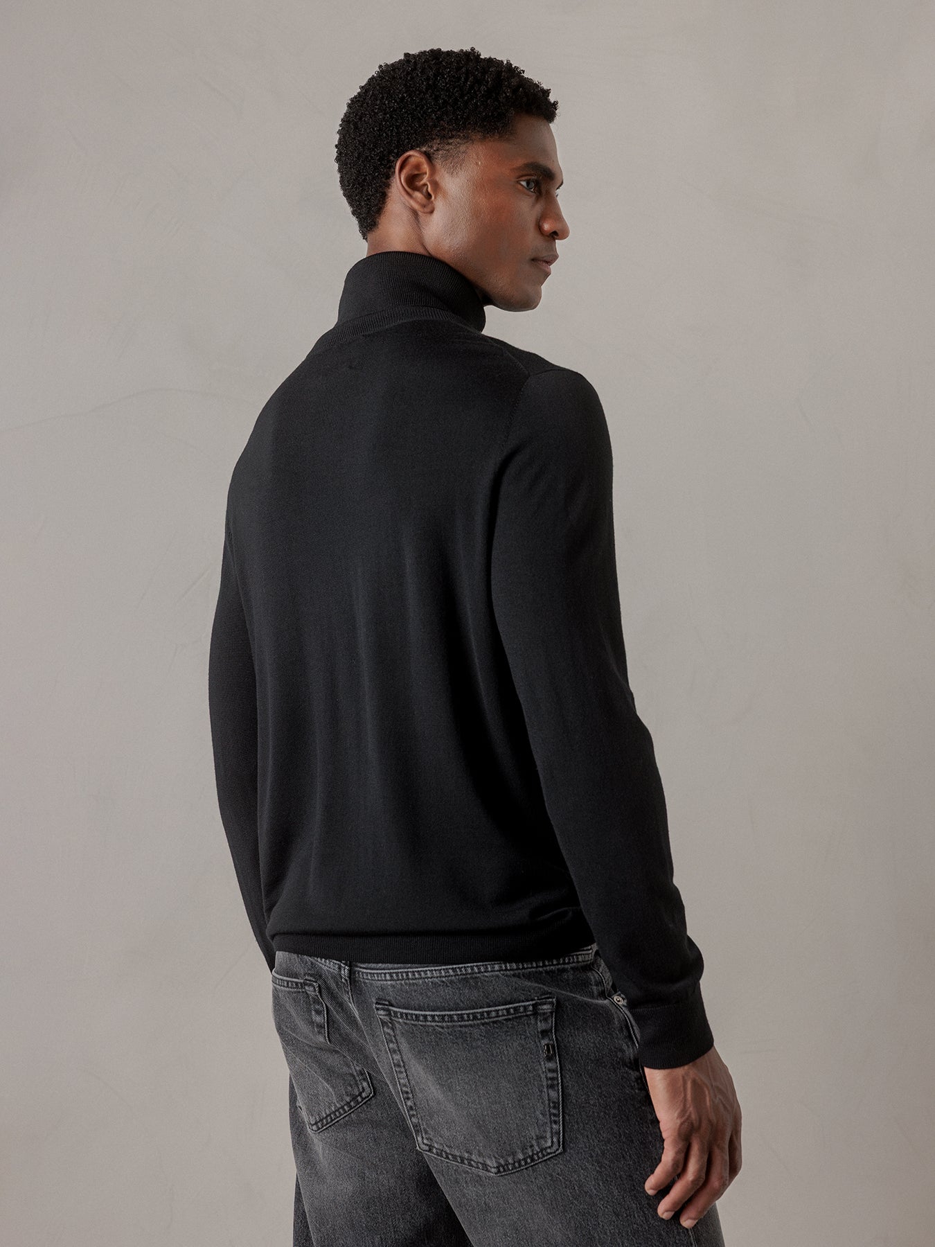 ALLUDE Rollkragenpullover aus Schurwolle Herren (490 SCHWARZ)