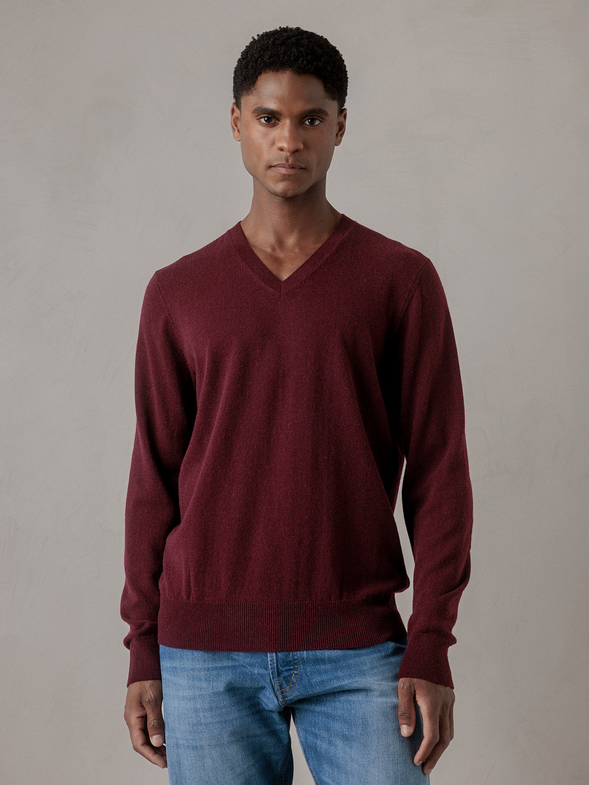 ALLUDE Feinstrickpullover aus Schurwolle Herren (68 WINE)