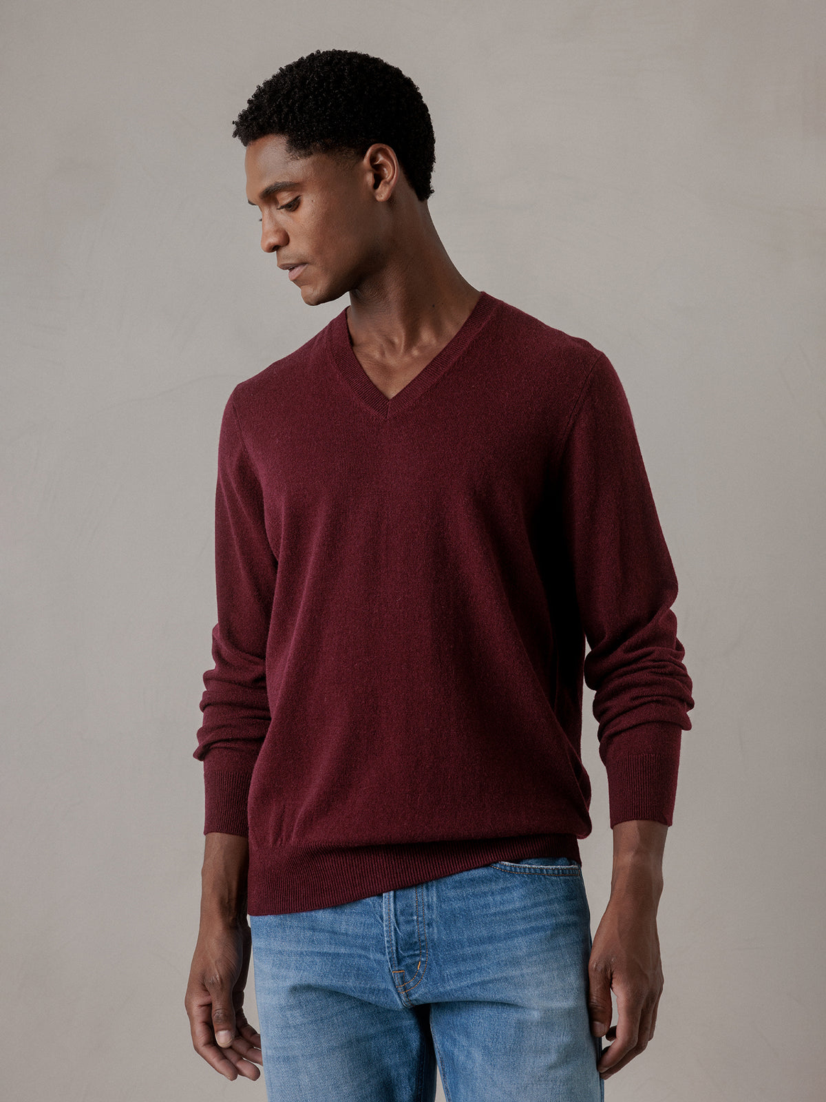 ALLUDE Feinstrickpullover aus Schurwolle Herren (68 WINE)