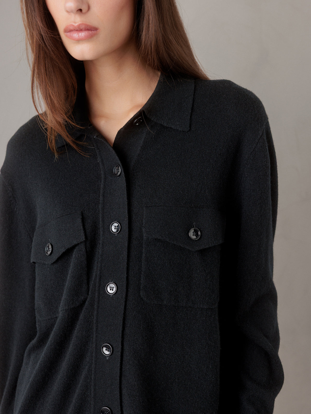 ALLUDE Hemd aus Schurwolle Damen (90 SCHWARZ)