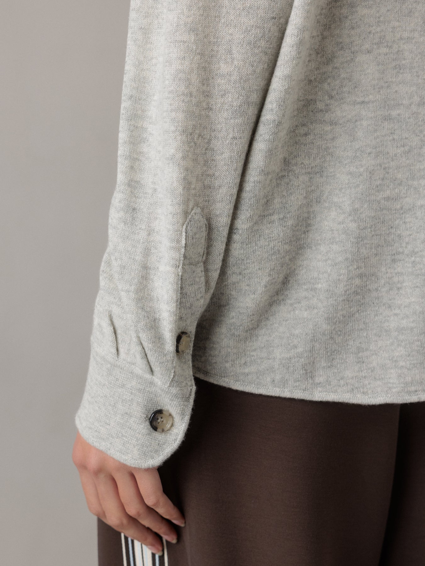 ALLUDE Hemd aus Schurwolle Damen (81 LT GREY MEL)