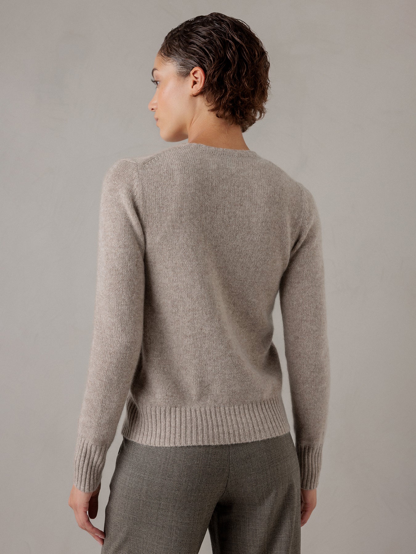 ALLUDE Strickjacke aus Cashmere Damen (46 TAUPE MEL)