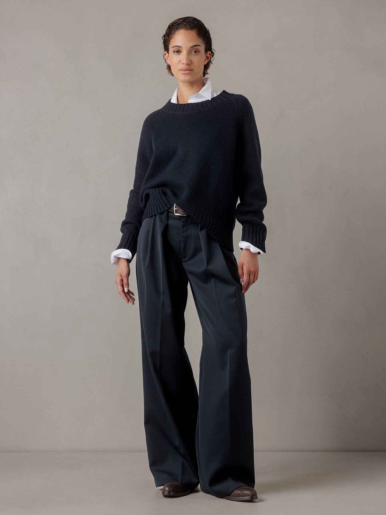 ALLUDE Pullover aus Schurwolle Damen (14 NAVY)