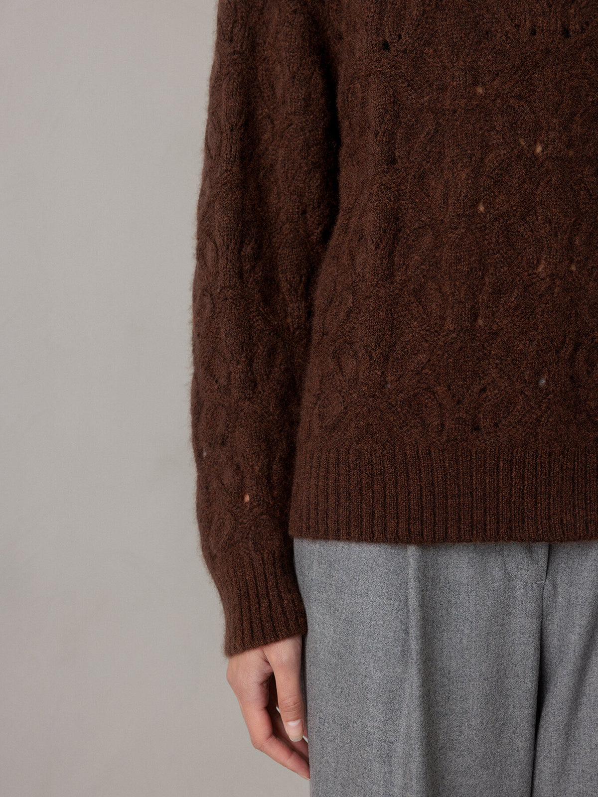 ALLUDE Pullover aus Cashmere Damen (49 DK BRAUN)