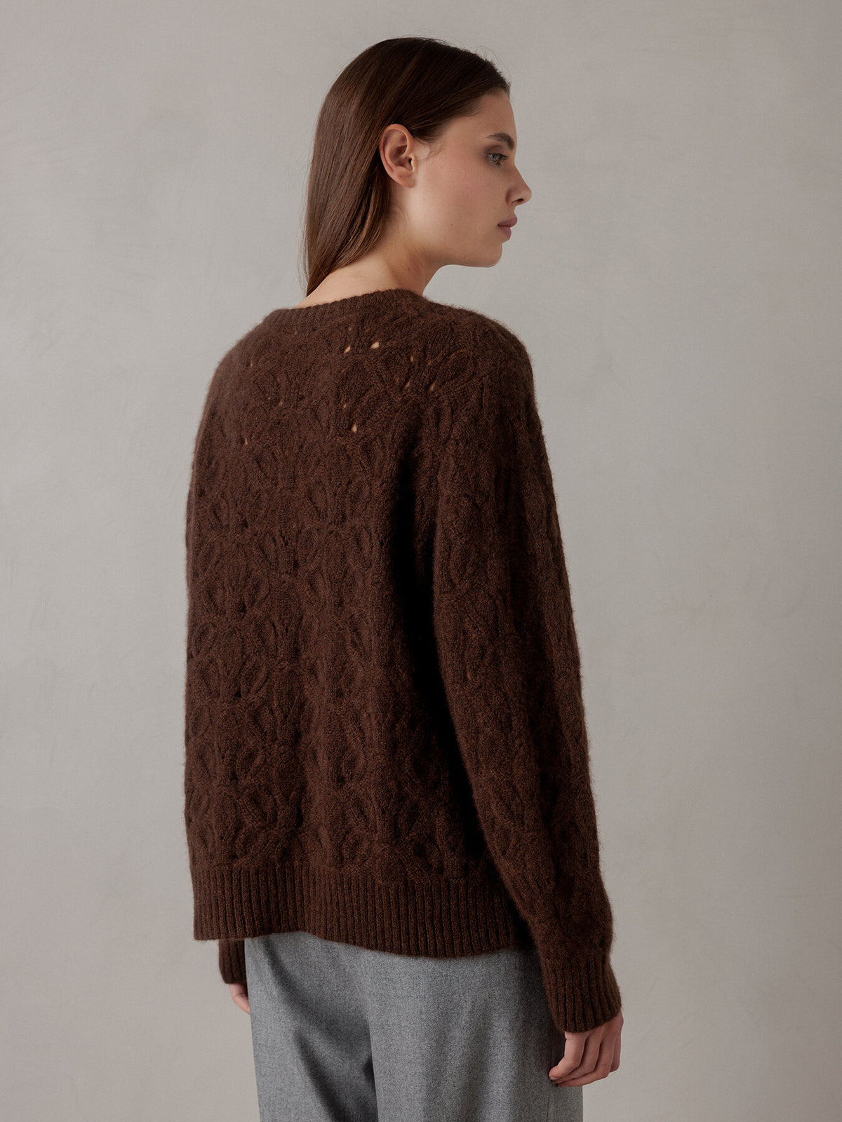 ALLUDE Pullover aus Cashmere Damen (49 DK BRAUN)