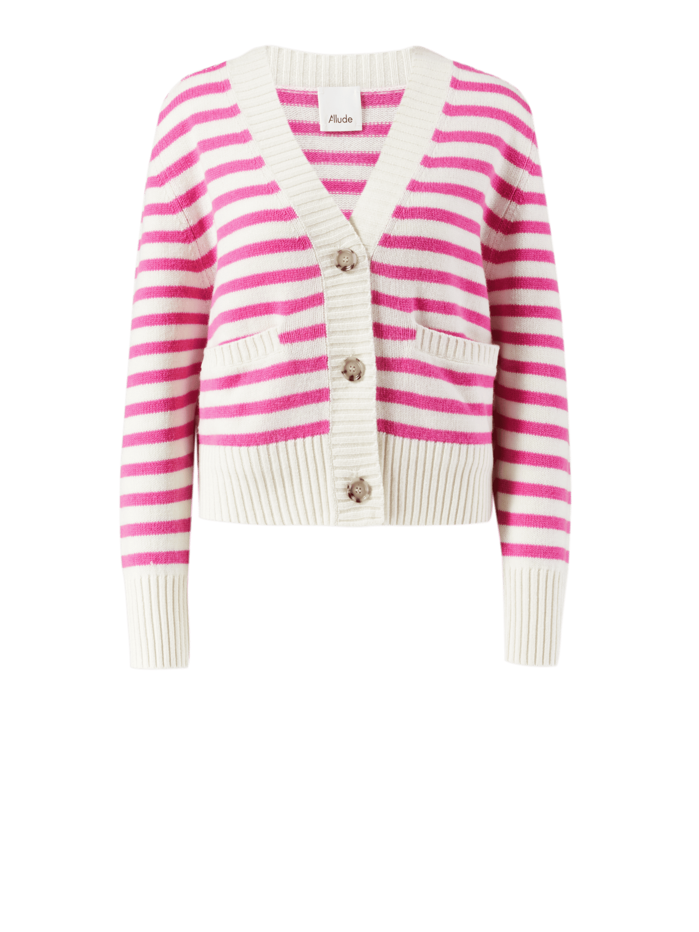 Strickjacke aus Schurwolle Pink