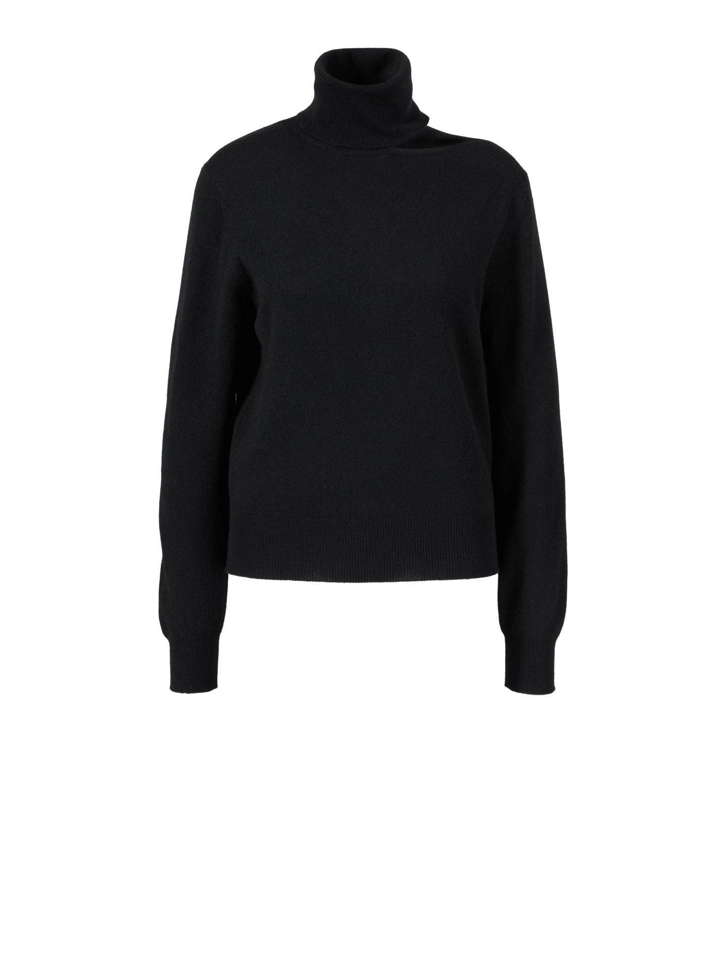 Rollkragen-Pullover mit Cut-Out Weiß