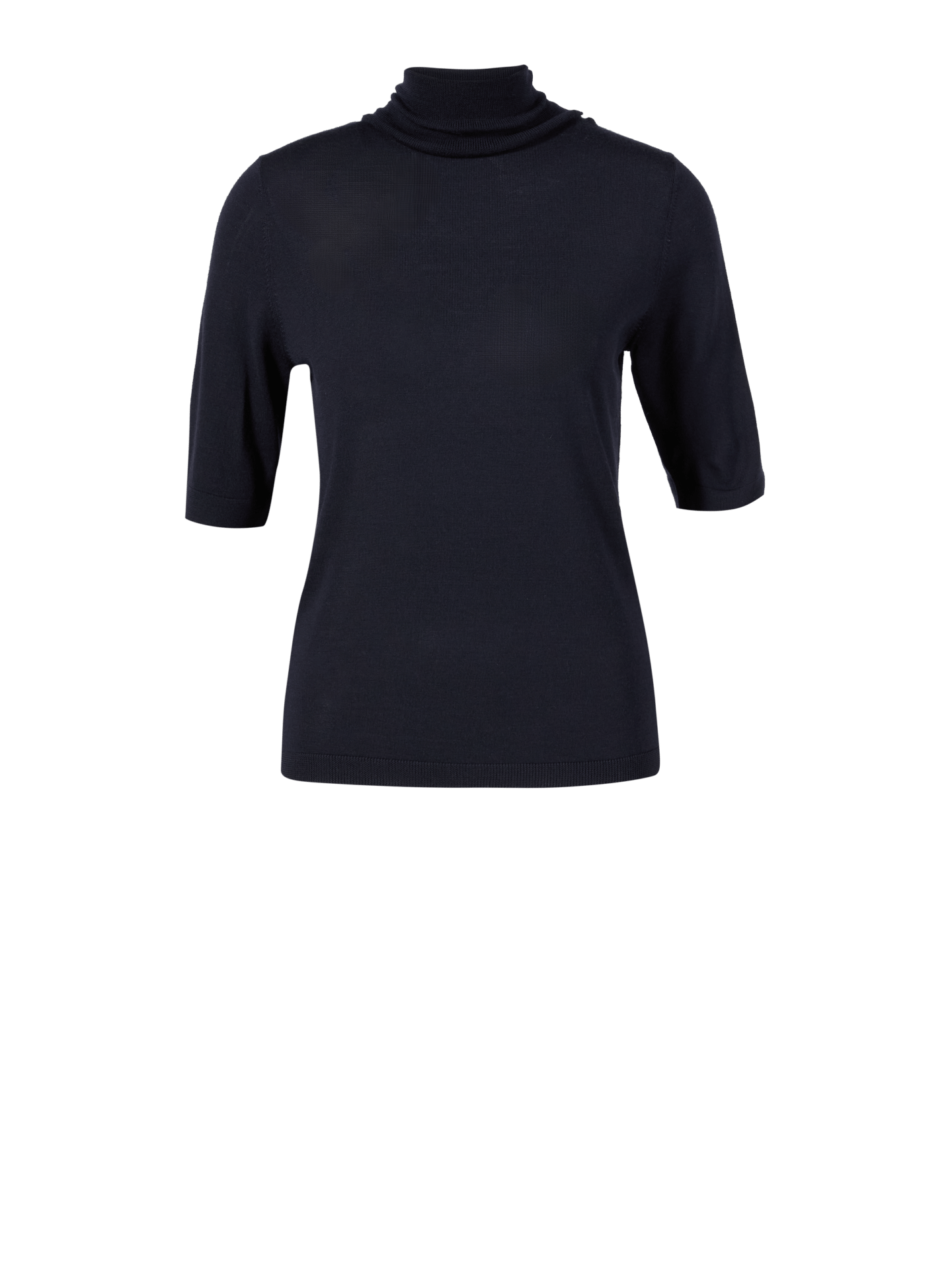 Rollkragenpullover aus Wolle Marineblau