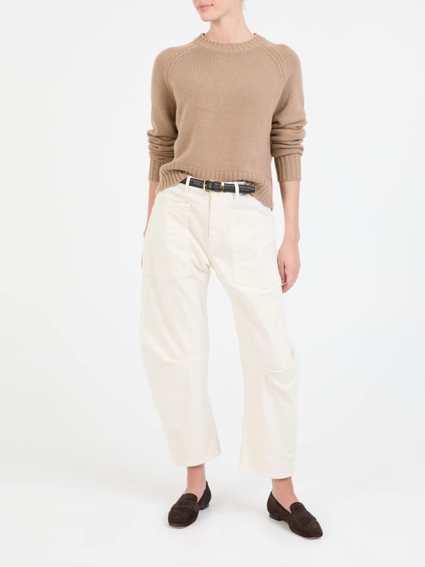 Woll-Cashmere-Pullover Dunkelgrün