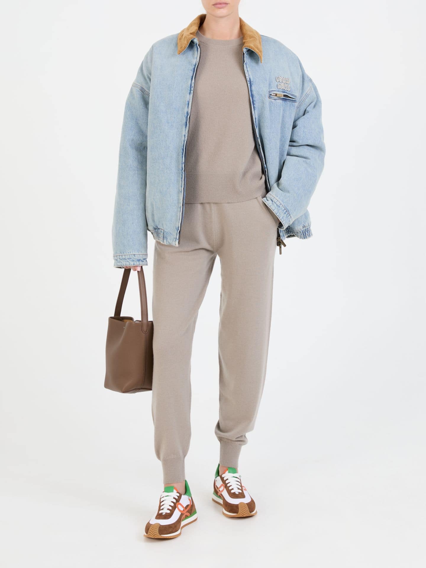 Cashmere-Strickhose Marineblau