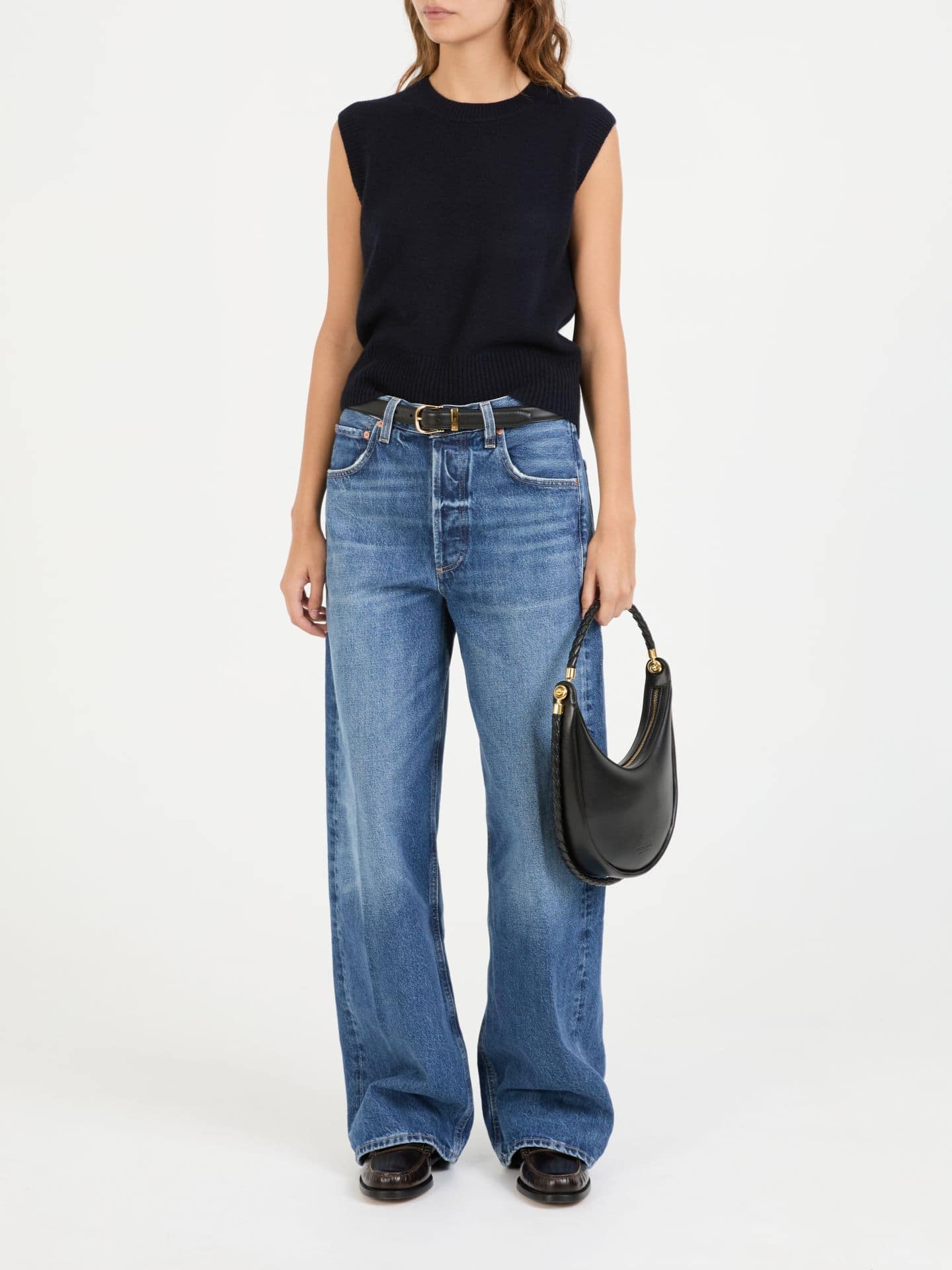 Cashmere-Pullunder Grau