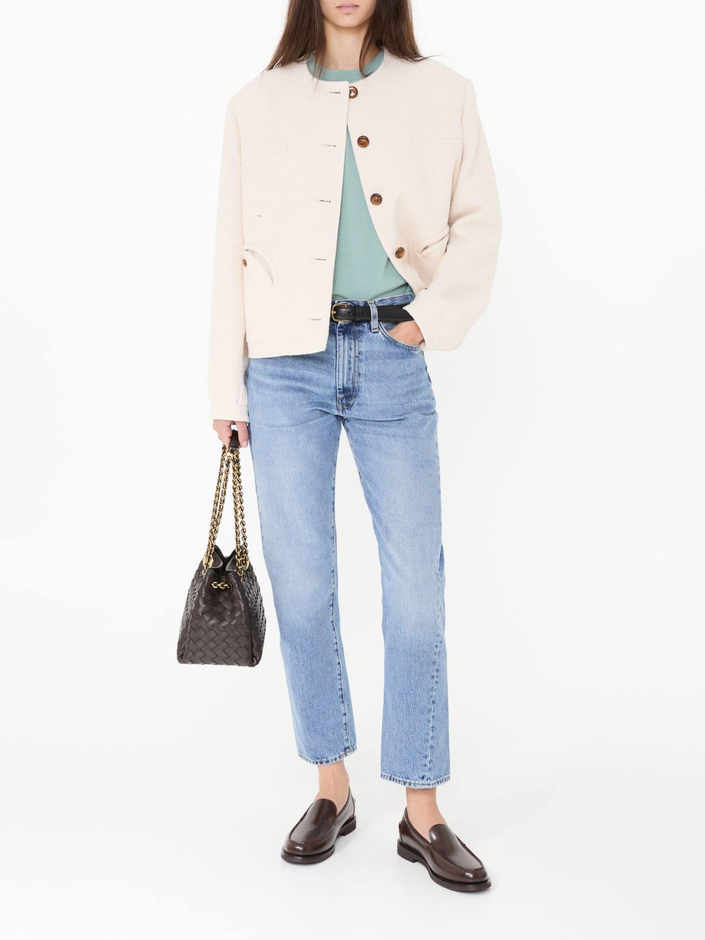 Cashmere-Pullover mit 7/8 Ärmeln Marineblau