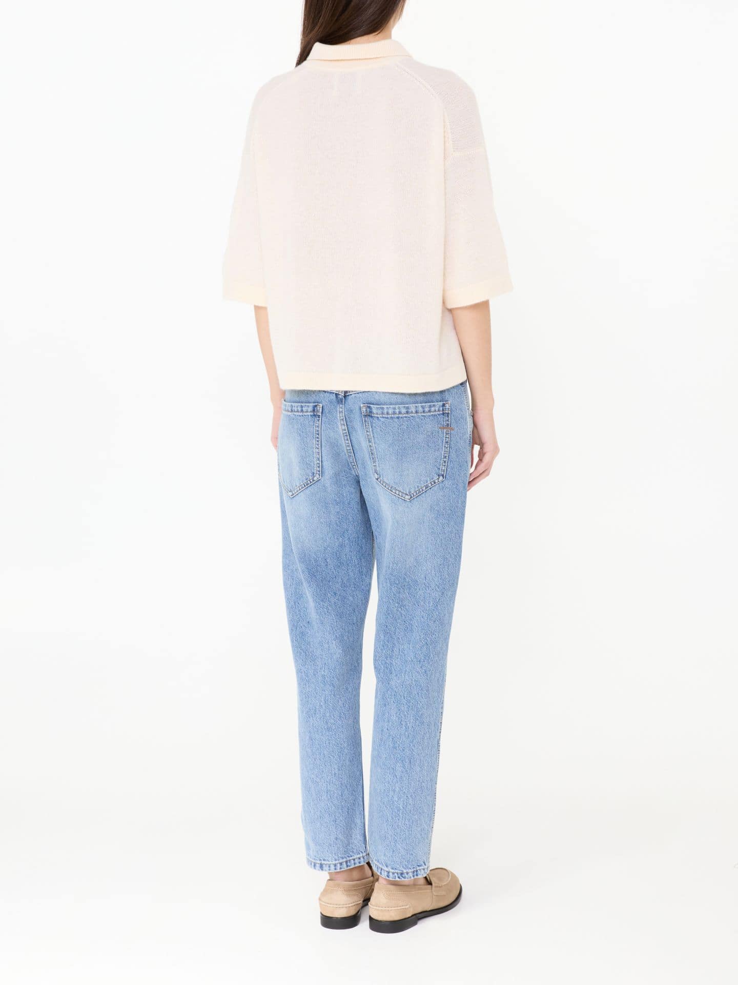 Cashmere-Strickjacke Hellblau