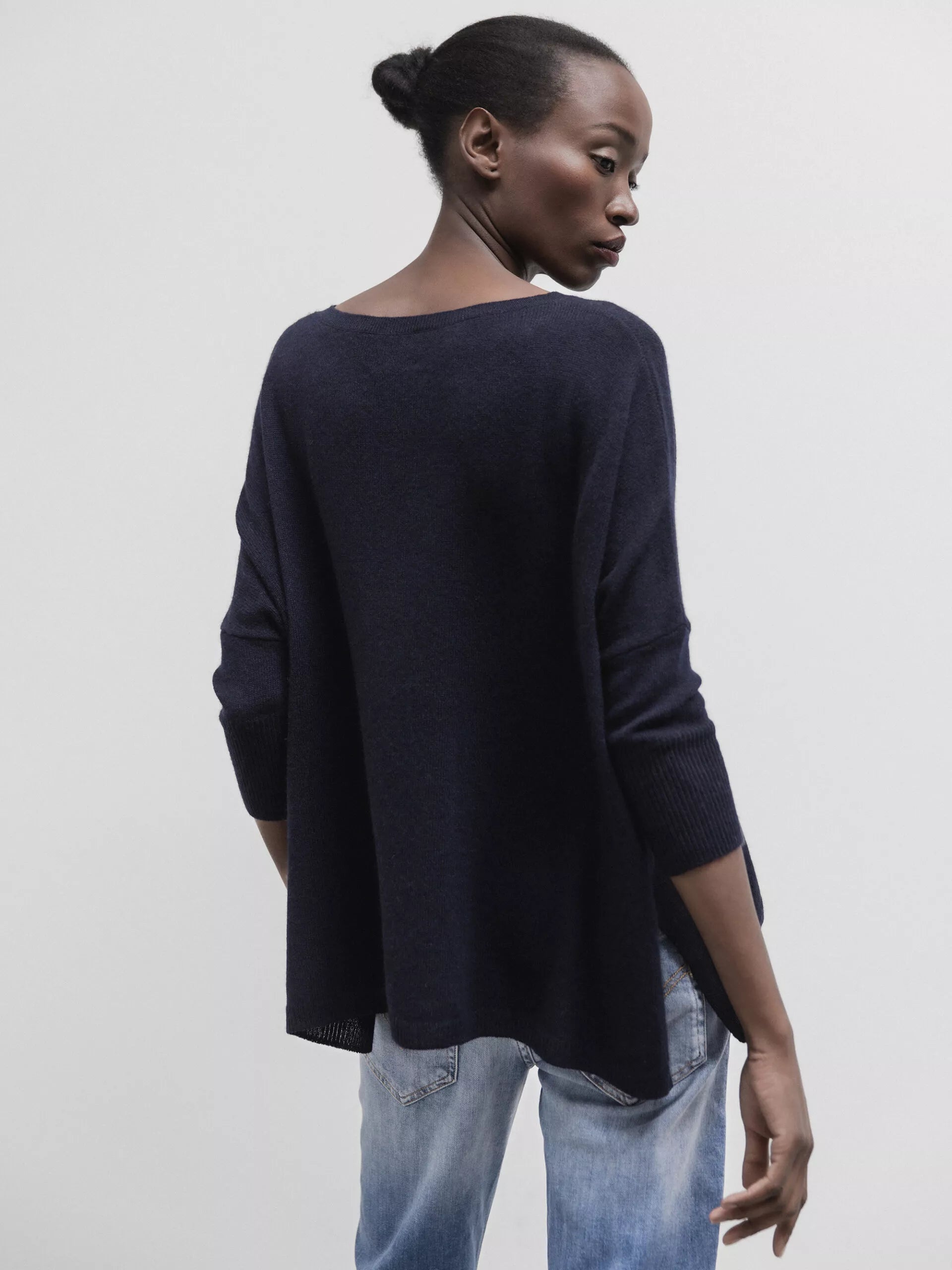 ALLUDE Leichter Pullover aus Cashmere Damen (14 NAVY)