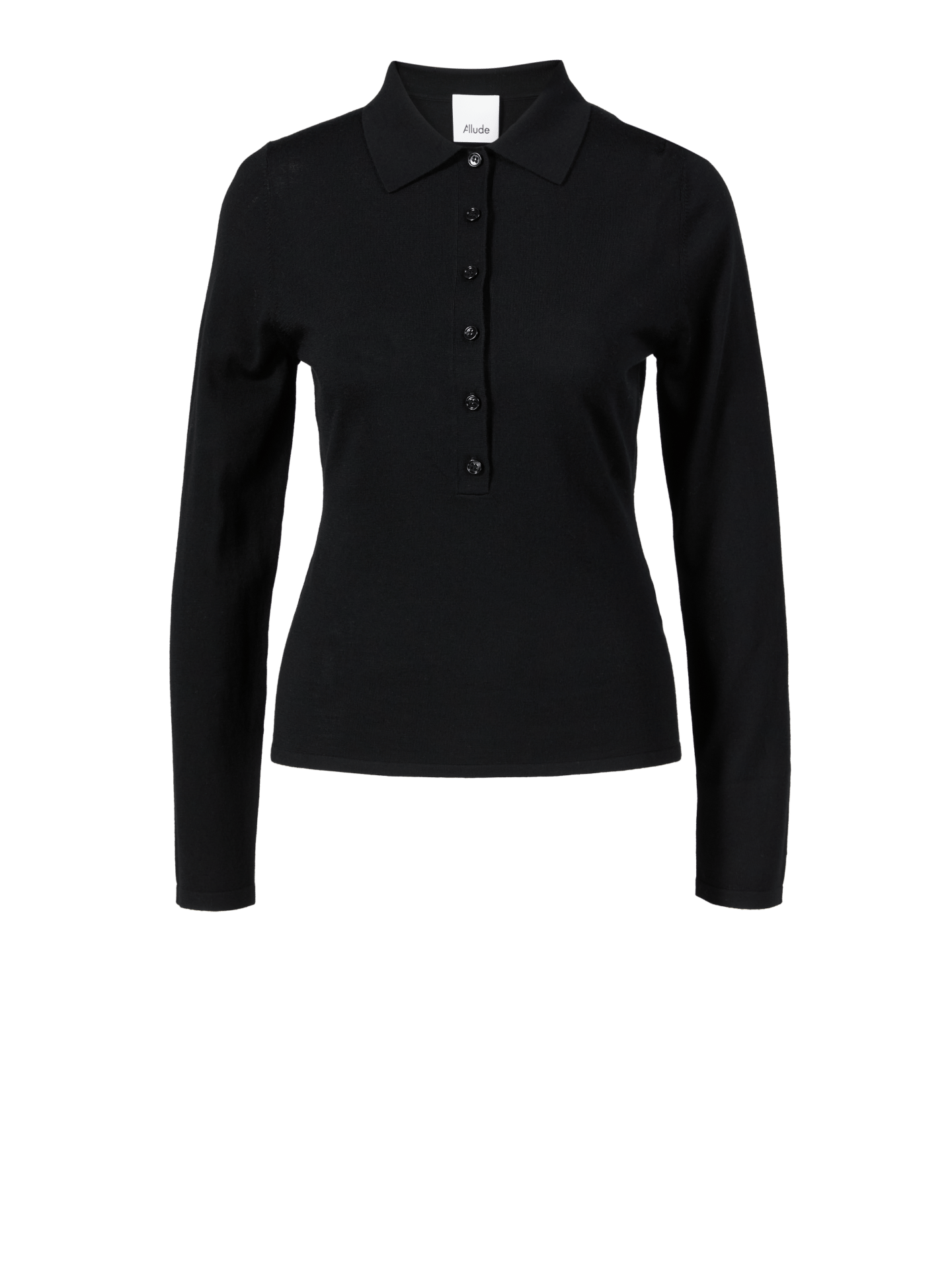 Polo-Wollpullover Marineblau