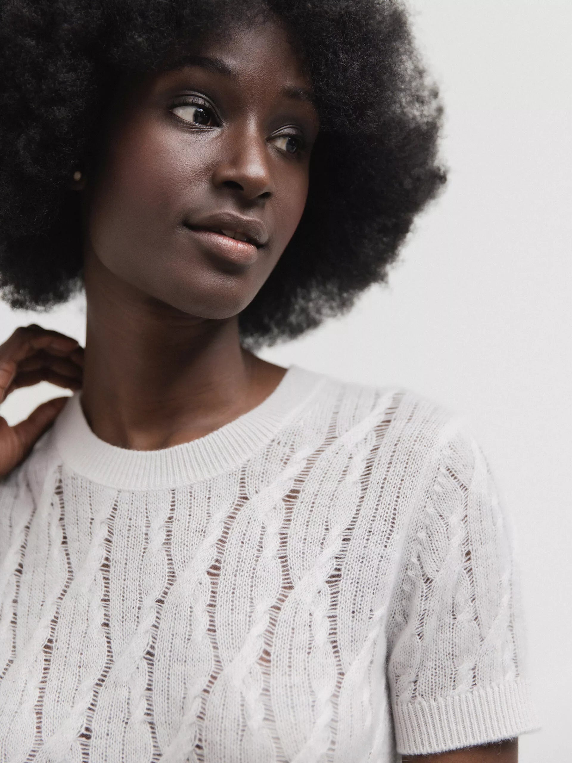 ALLUDE Kurzarm- Pullover aus Cashmere Damen (80 STEIN)