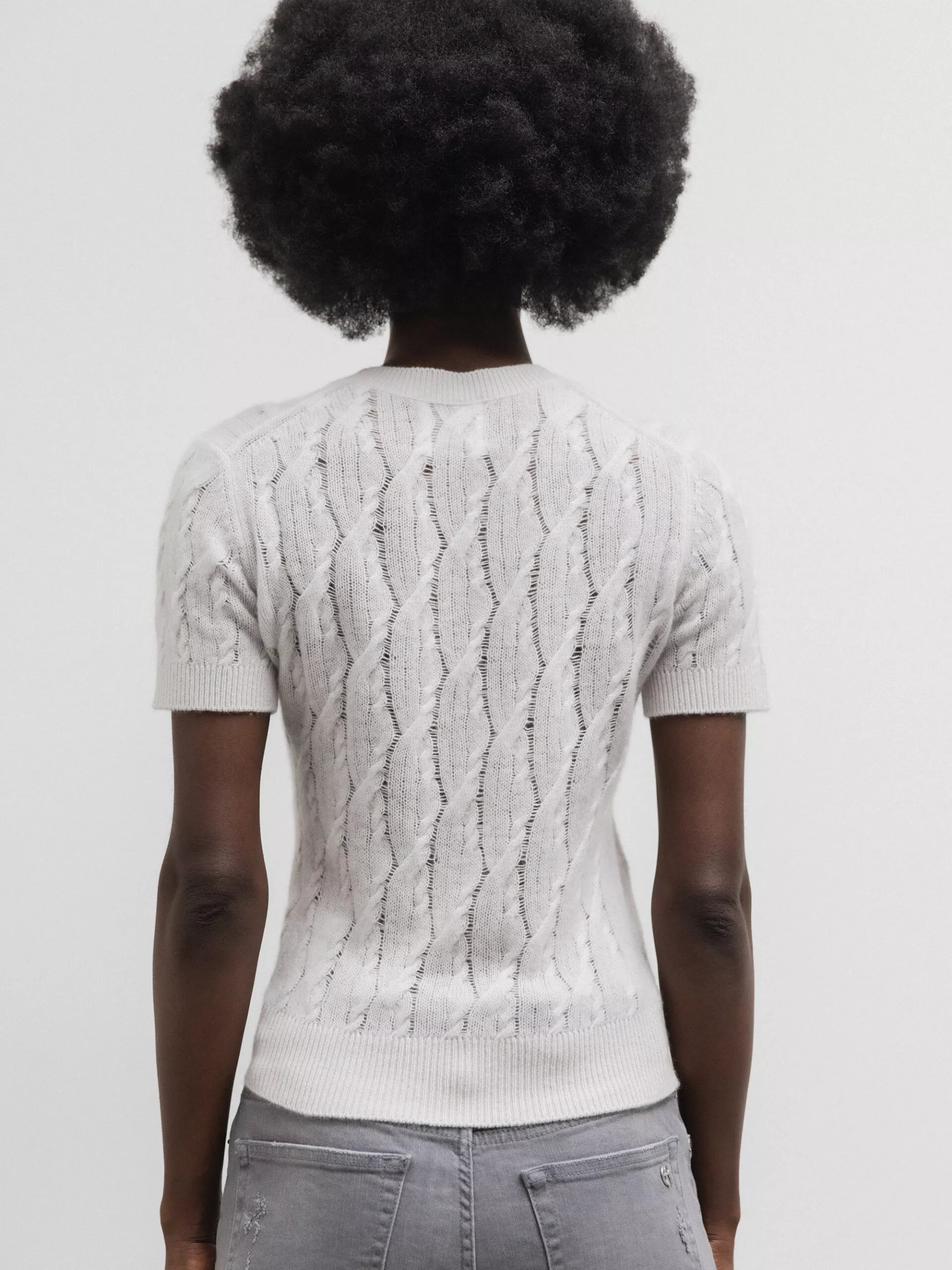 ALLUDE Kurzarm- Pullover aus Cashmere Damen (80 STEIN)