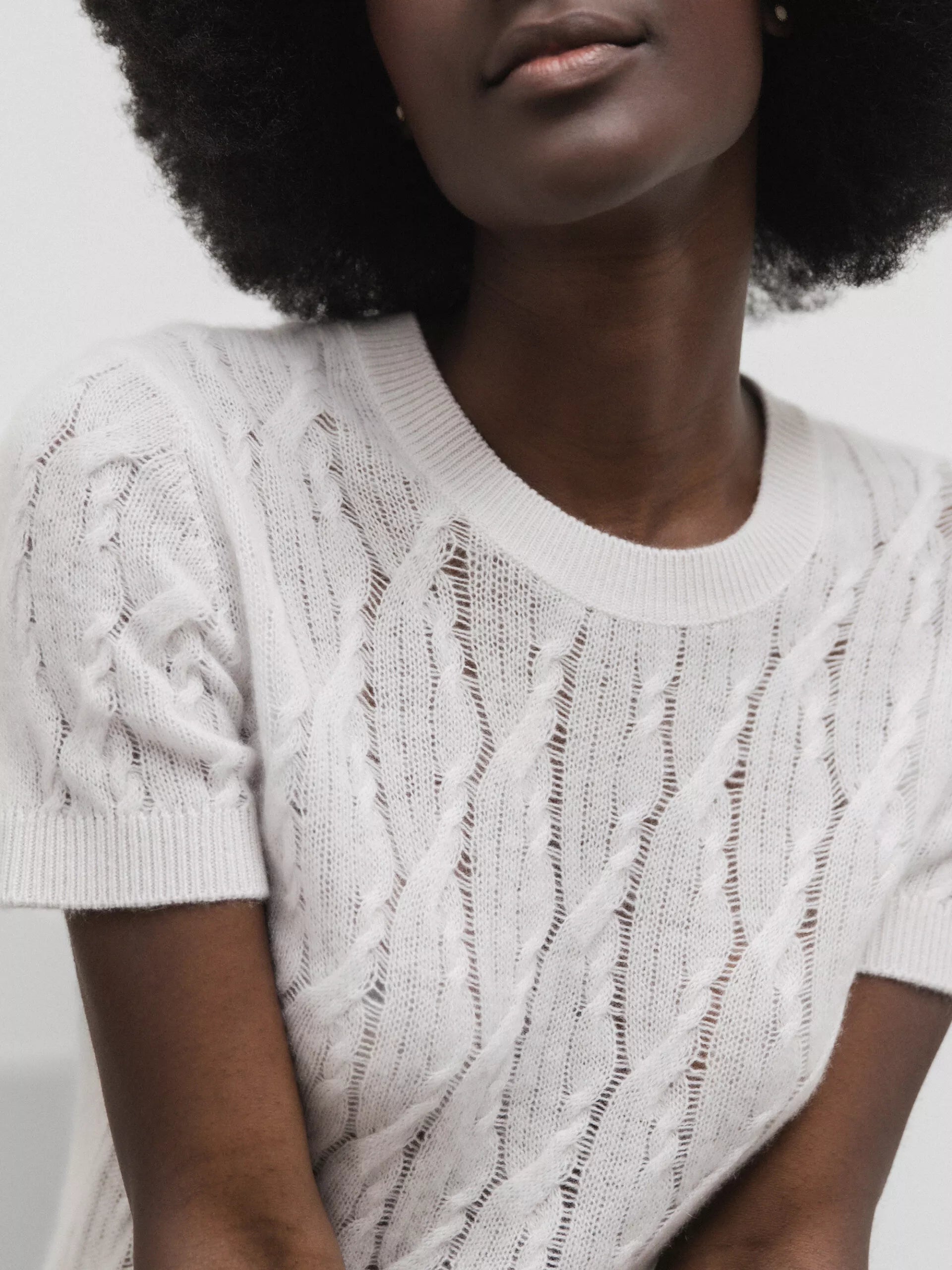 ALLUDE Kurzarm- Pullover aus Cashmere Damen (80 STEIN)