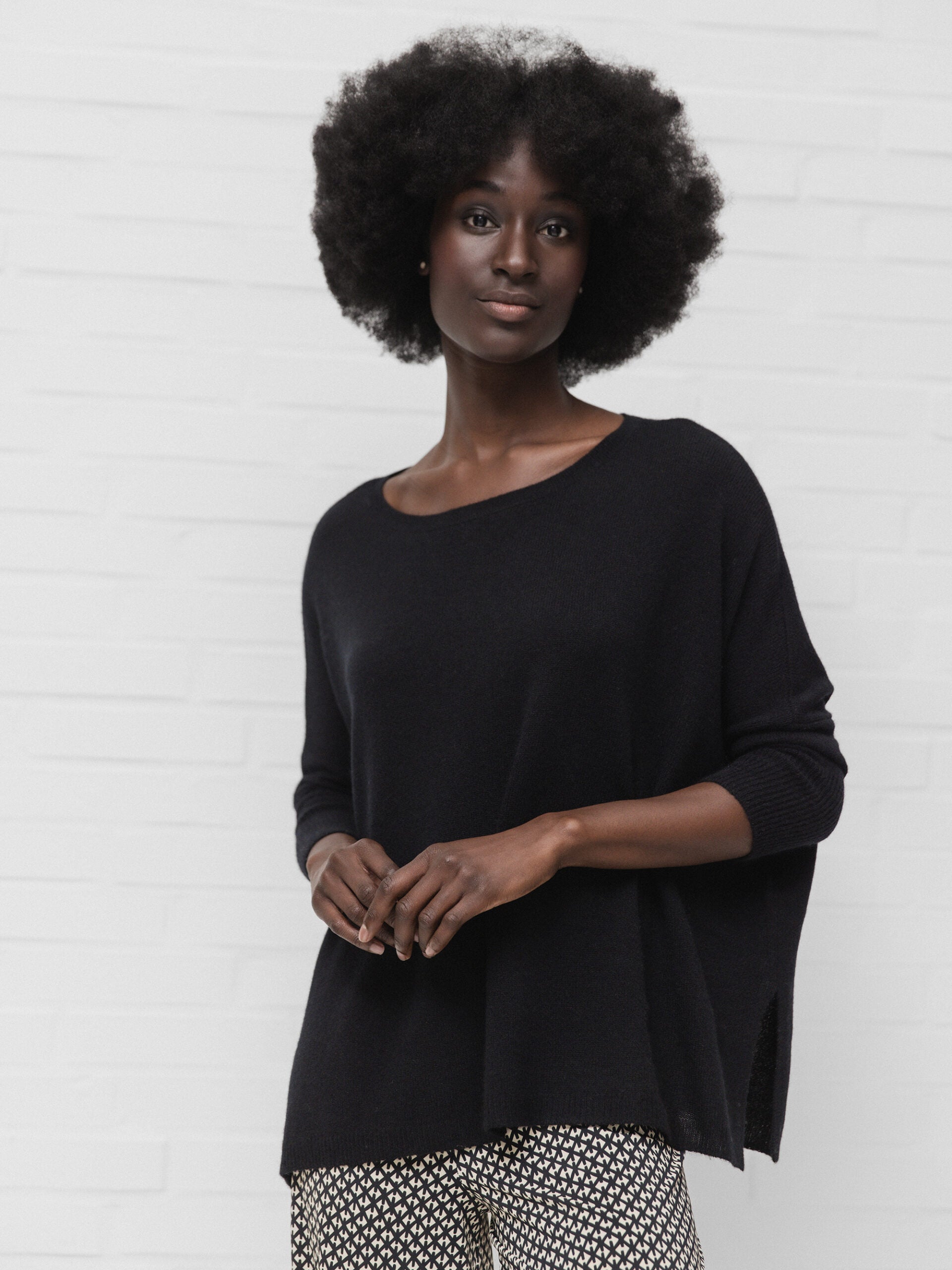 ALLUDE Leichter Pullover aus Cashmere Damen (90 SCHWARZ)