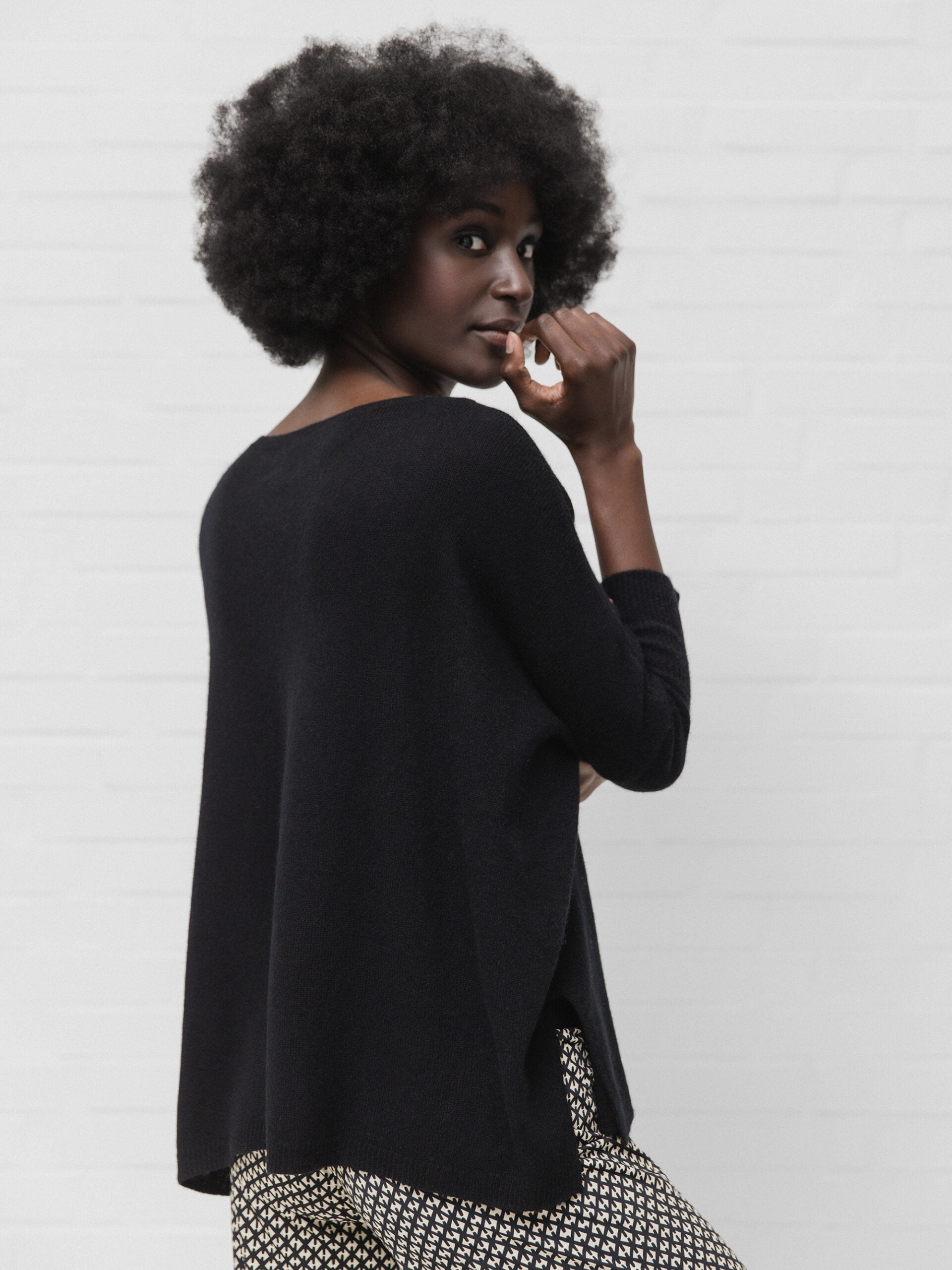 ALLUDE Leichter Pullover aus Cashmere Damen (90 SCHWARZ)