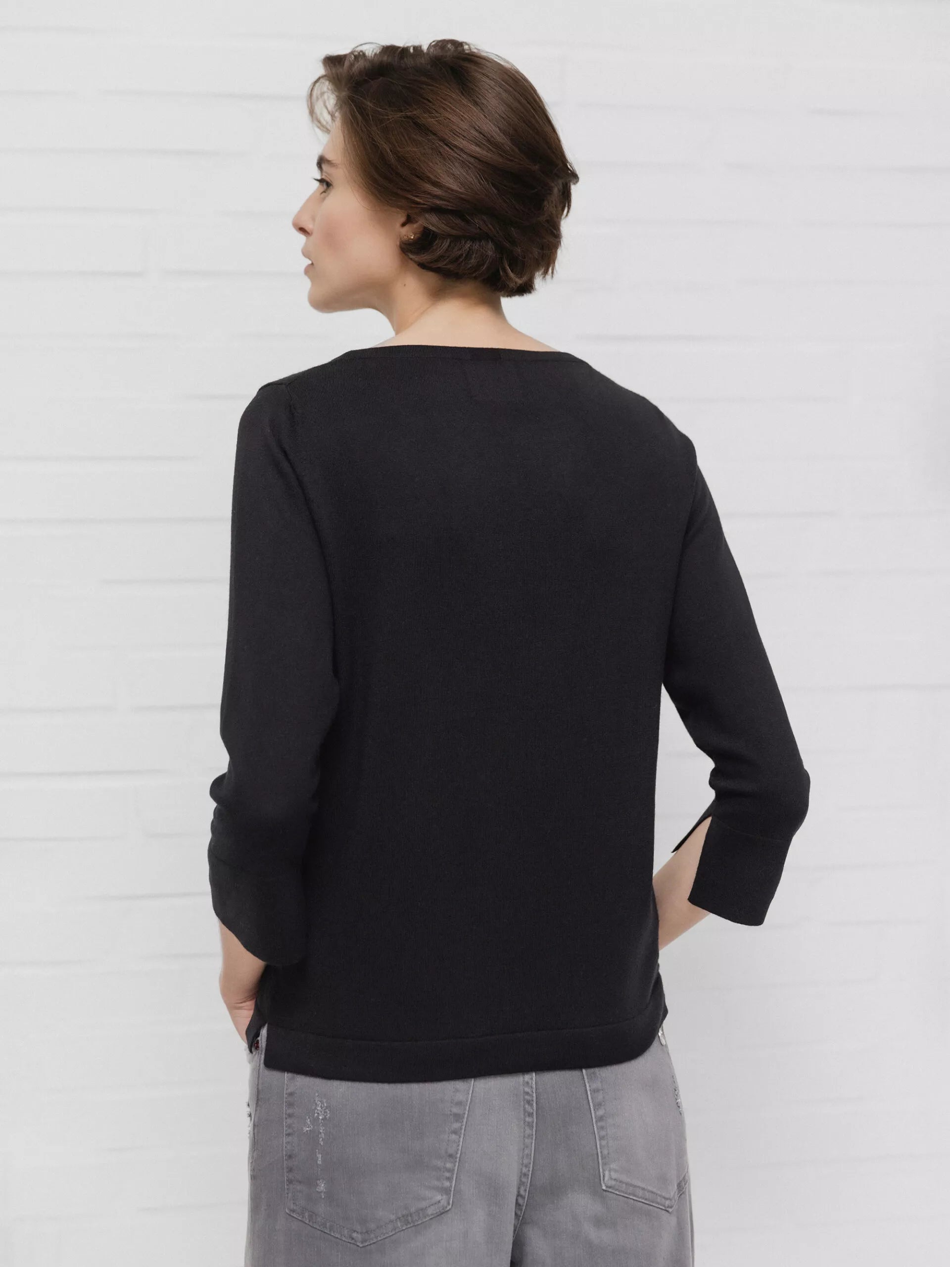 ALLUDE Feinstrickpullover Damen (90 SCHWARZ)