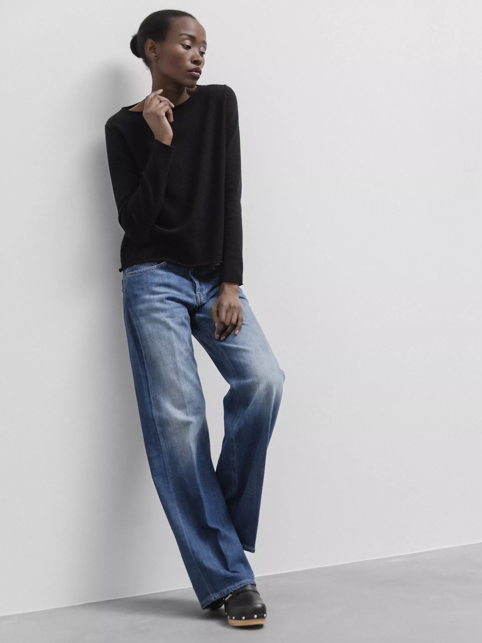 ALLUDE Feinstrickpullover aus Baumwolle Damen (90 SCHWARZ)