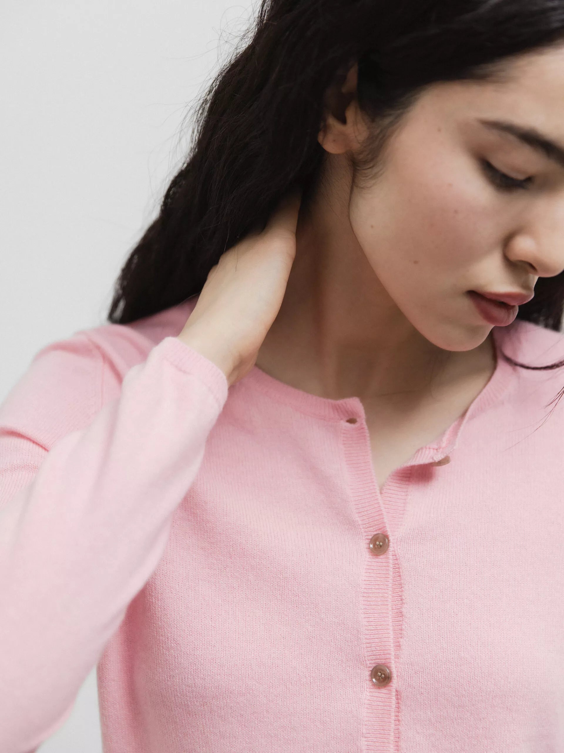 ALLUDE Kurze Strickjacke Damen (61 LT FLAMINGO)