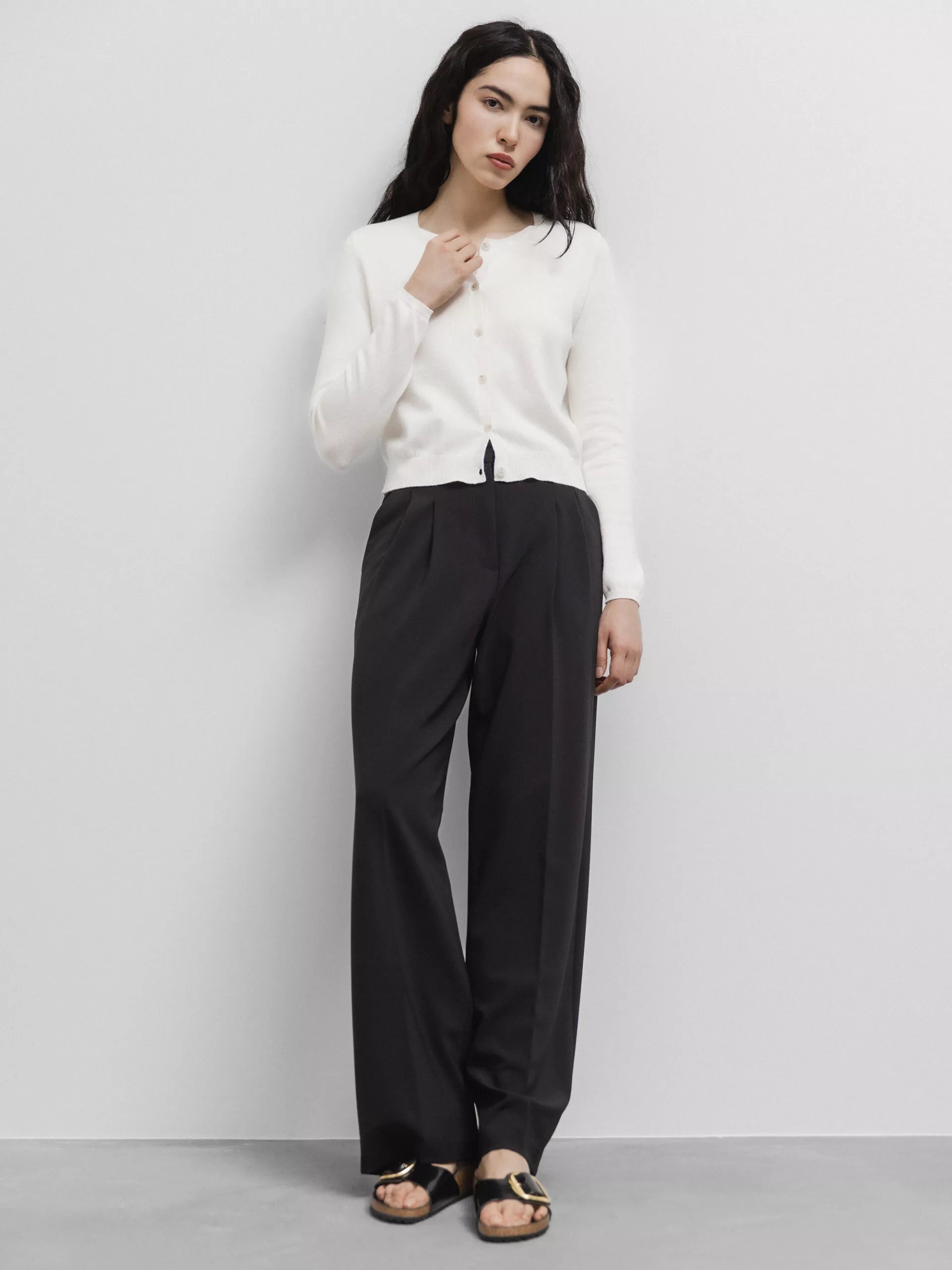 ALLUDE Kurze Strickjacke Damen (40 OFF WHITE)