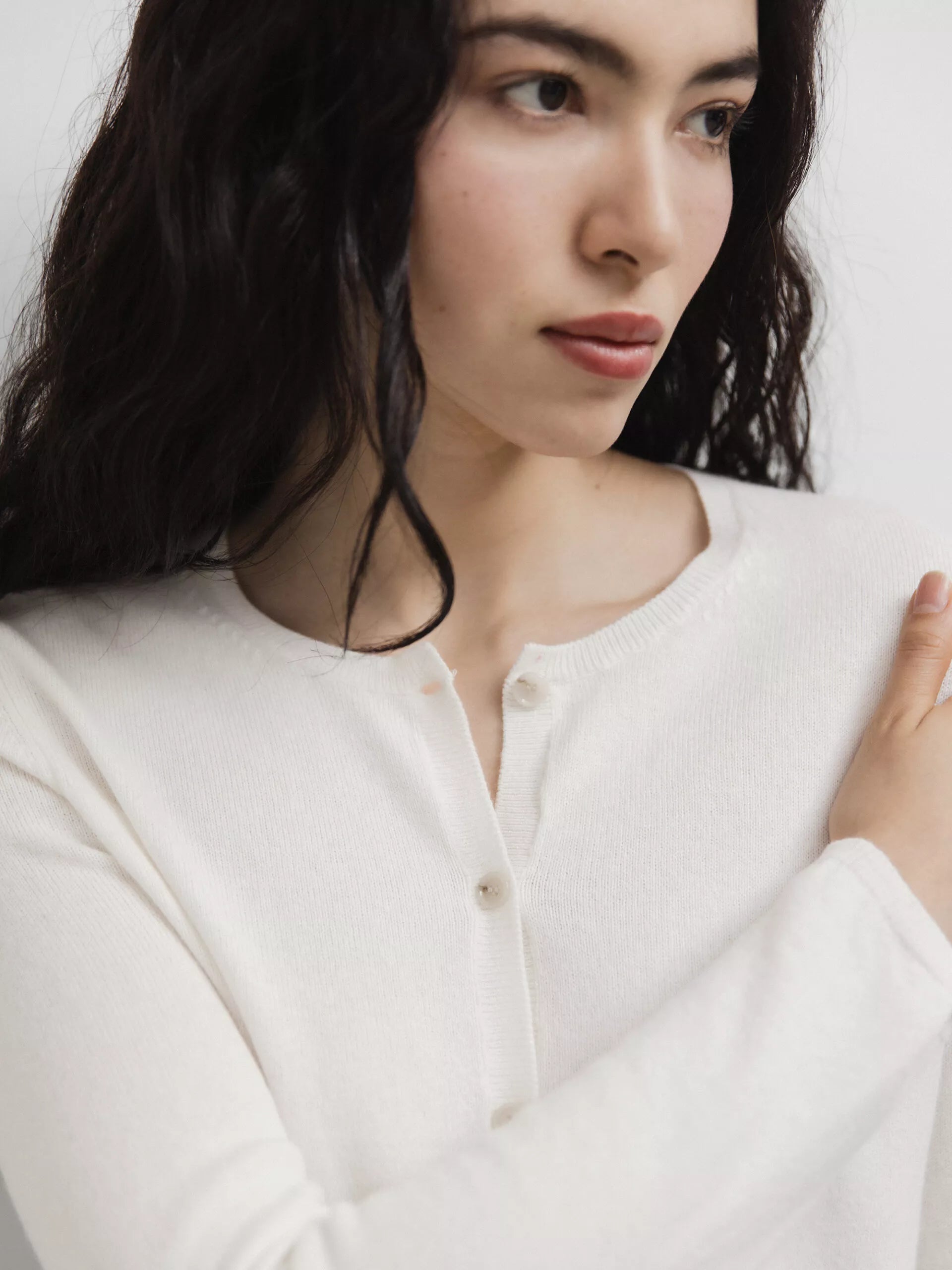 ALLUDE Kurze Strickjacke Damen (40 OFF WHITE)