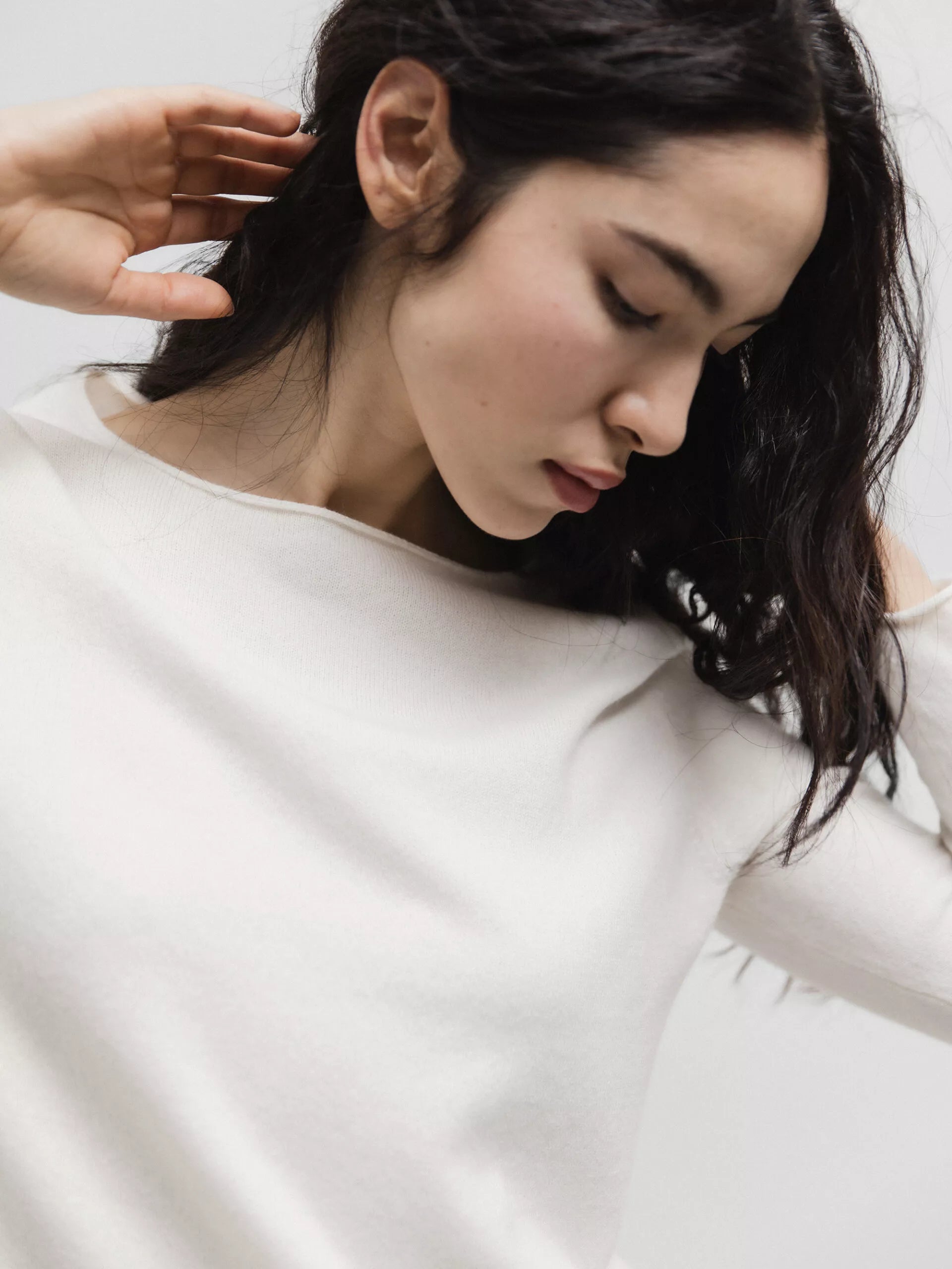 ALLUDE Feinstrickpullover aus Baumwolle Damen (40 OFF WHITE)