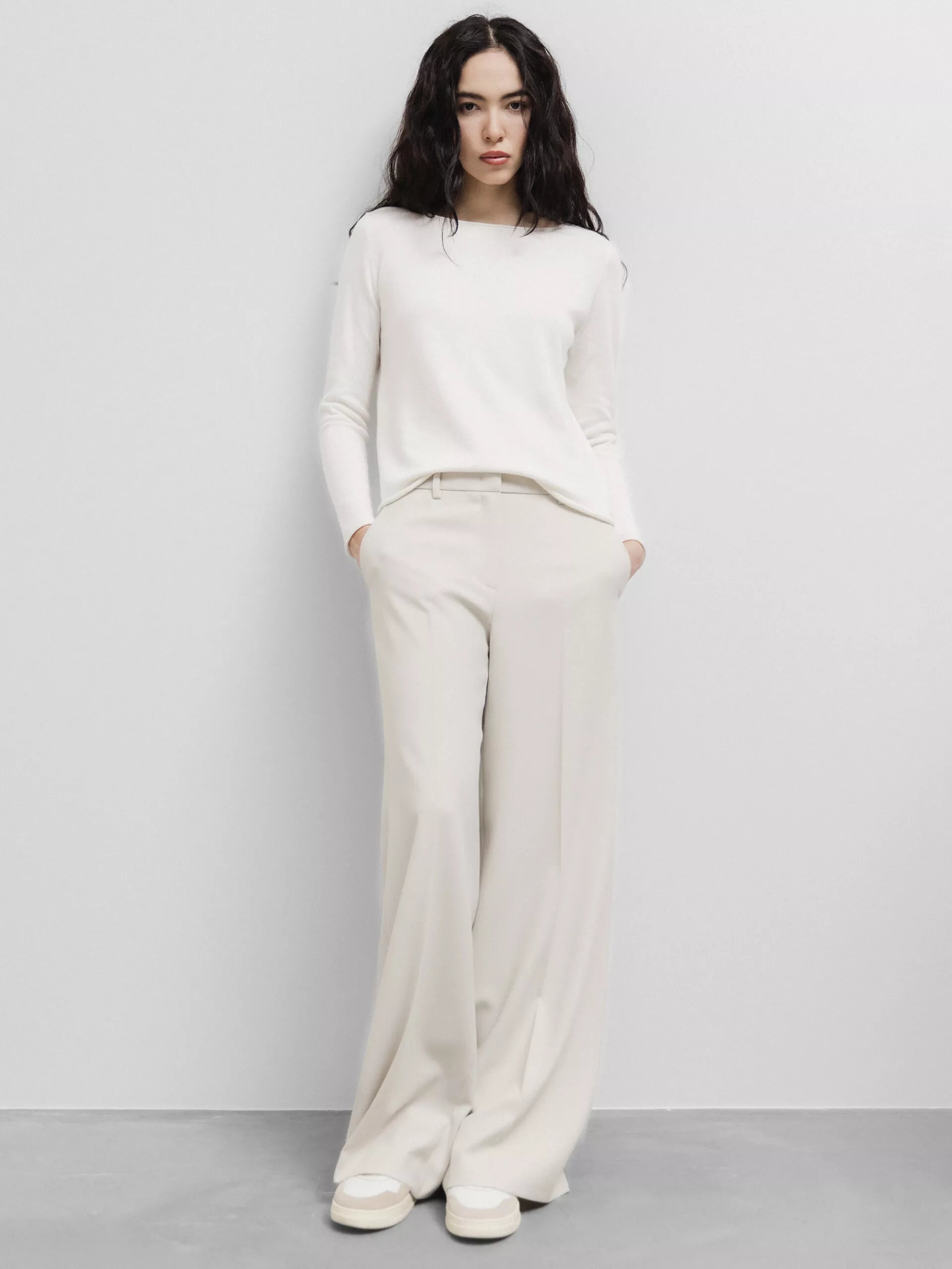 ALLUDE Feinstrickpullover aus Baumwolle Damen (40 OFF WHITE)