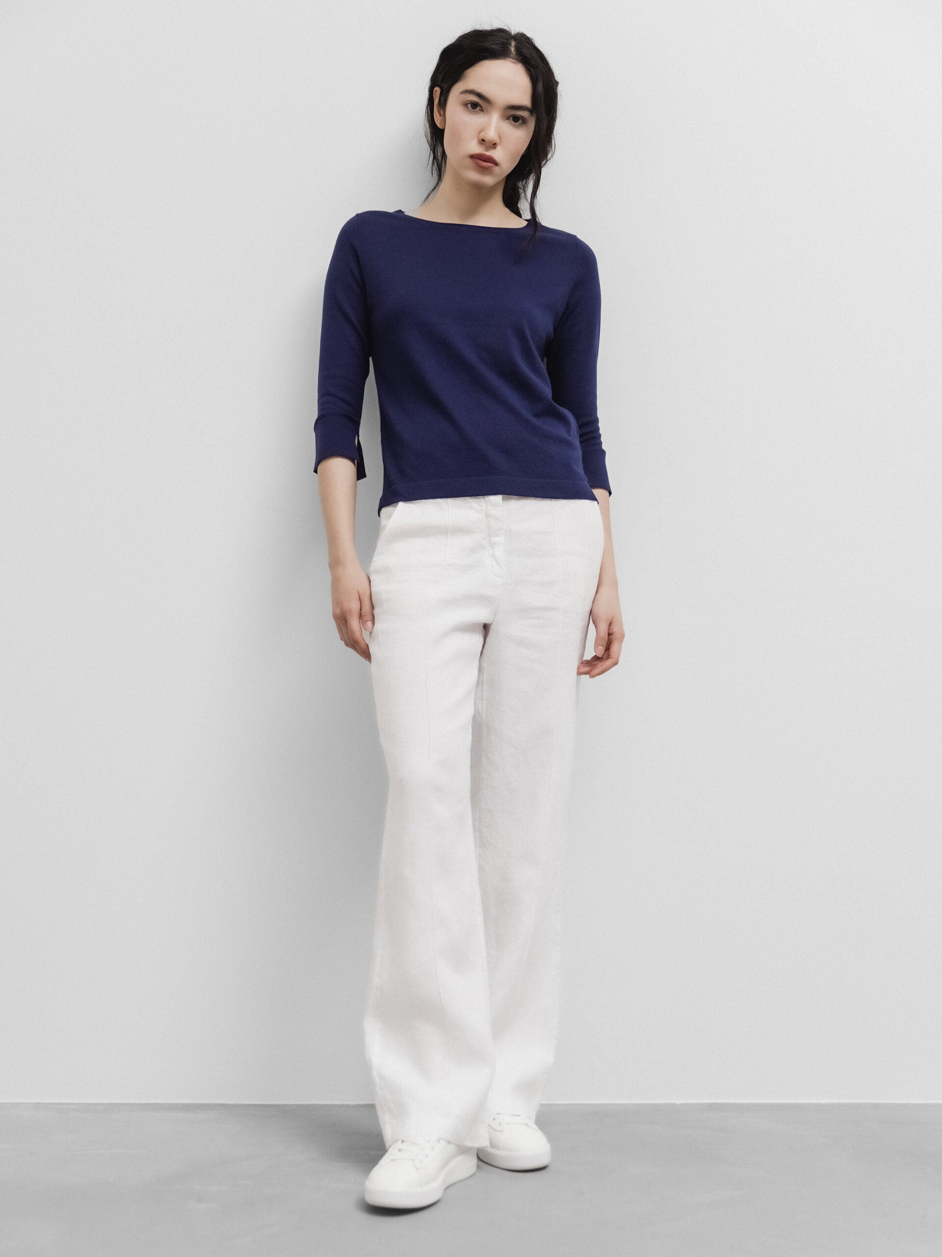 ALLUDE Feinstrickpullover Damen (14 NAVY)