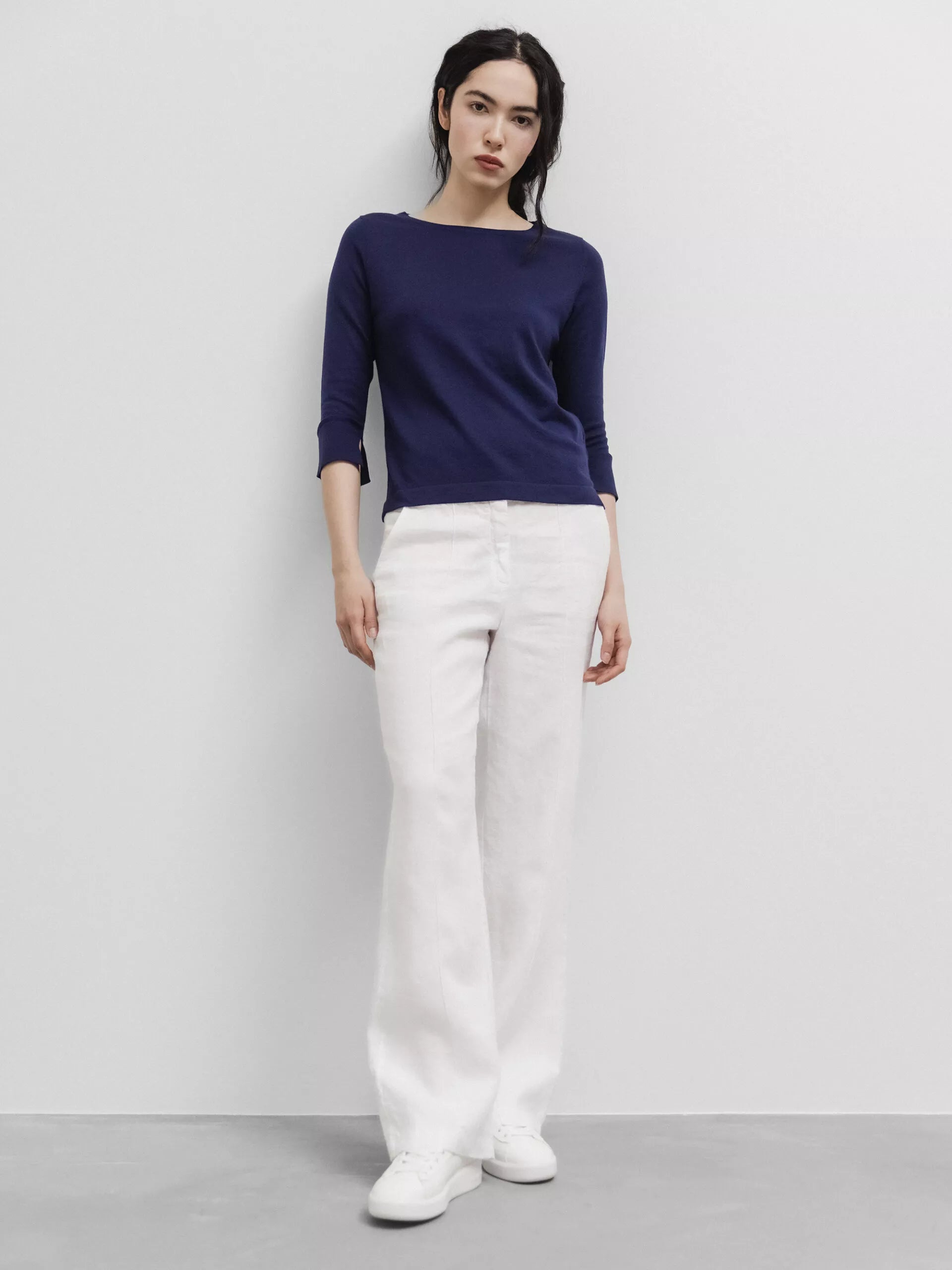 ALLUDE Feinstrickpullover Damen (14 NAVY)