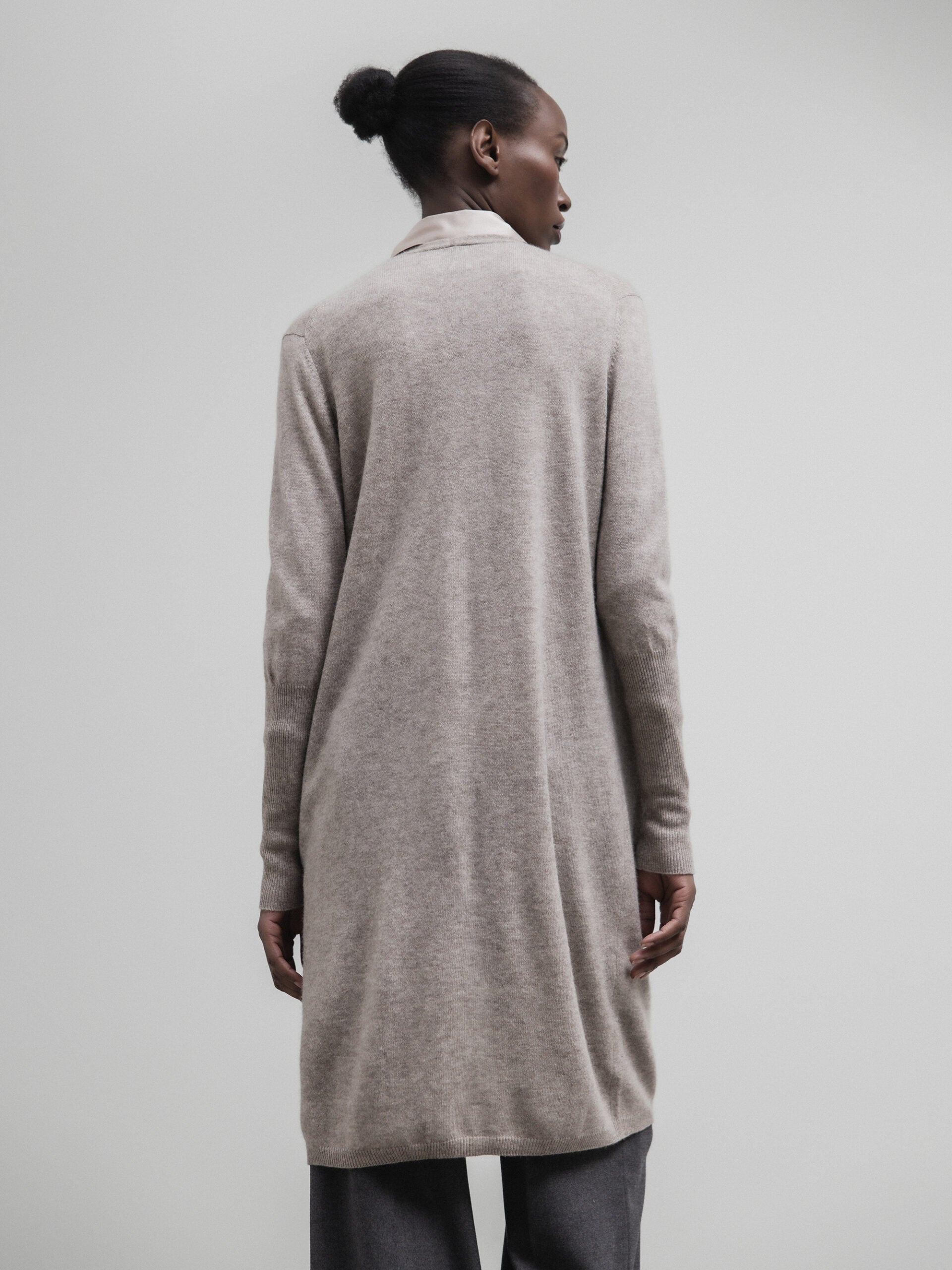 ALLUDE Langer Cardigan Damen (46 TAUPE)