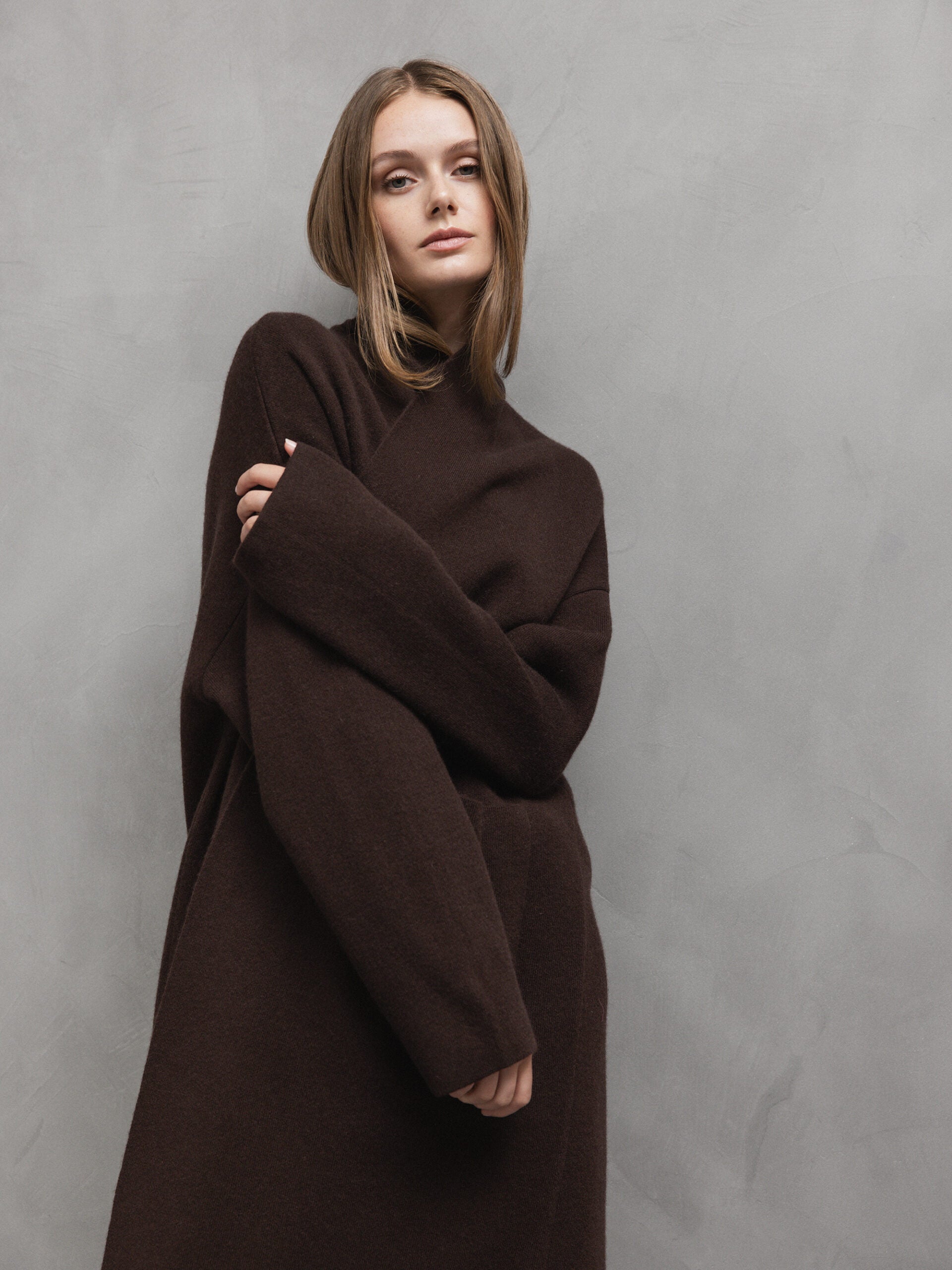 ALLUDE Mantel aus Schurwolle Damen (49 DK BRAUN)