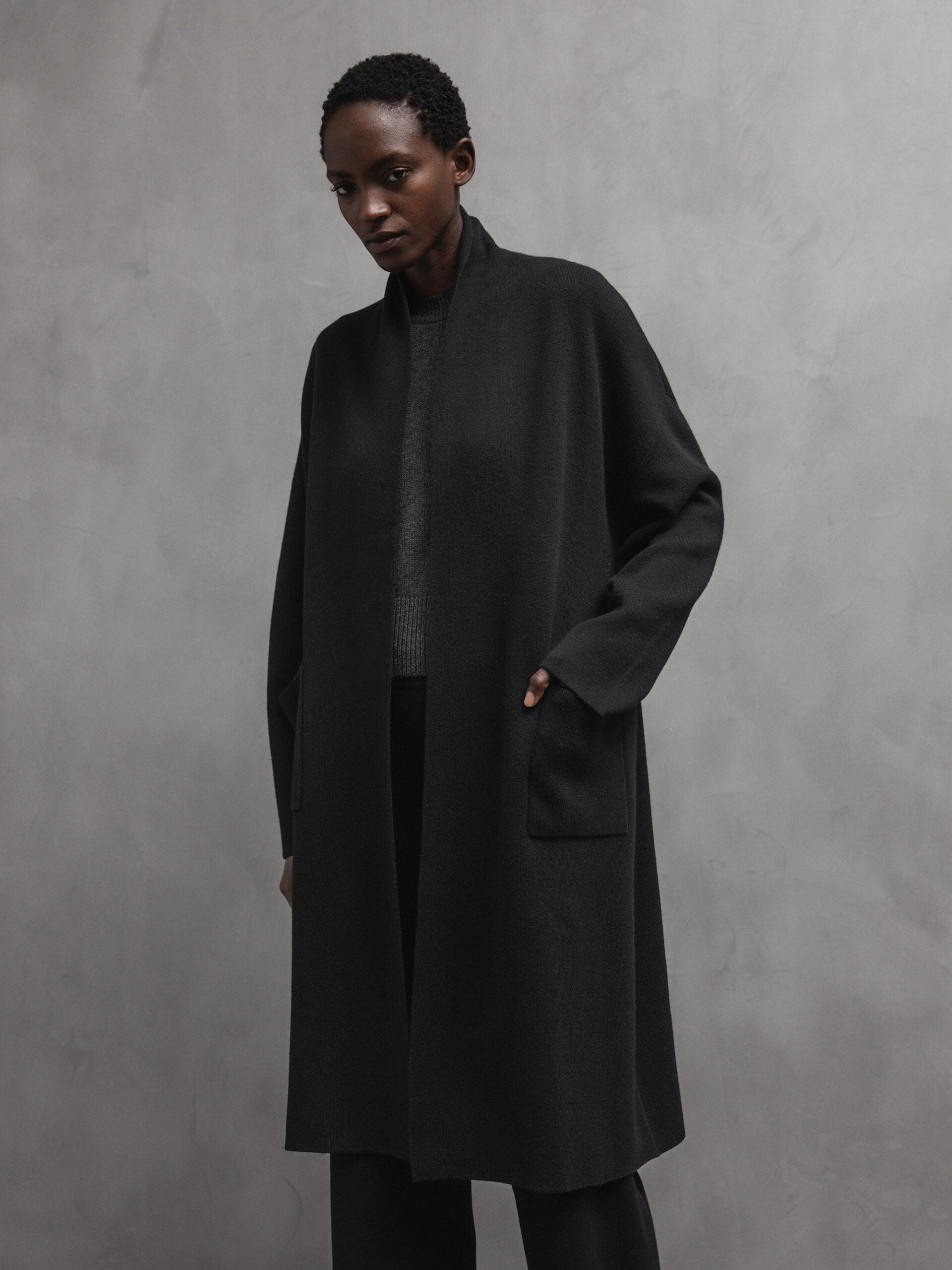 ALLUDE Mantel aus Schurwolle Damen (90 SCHWARZ)