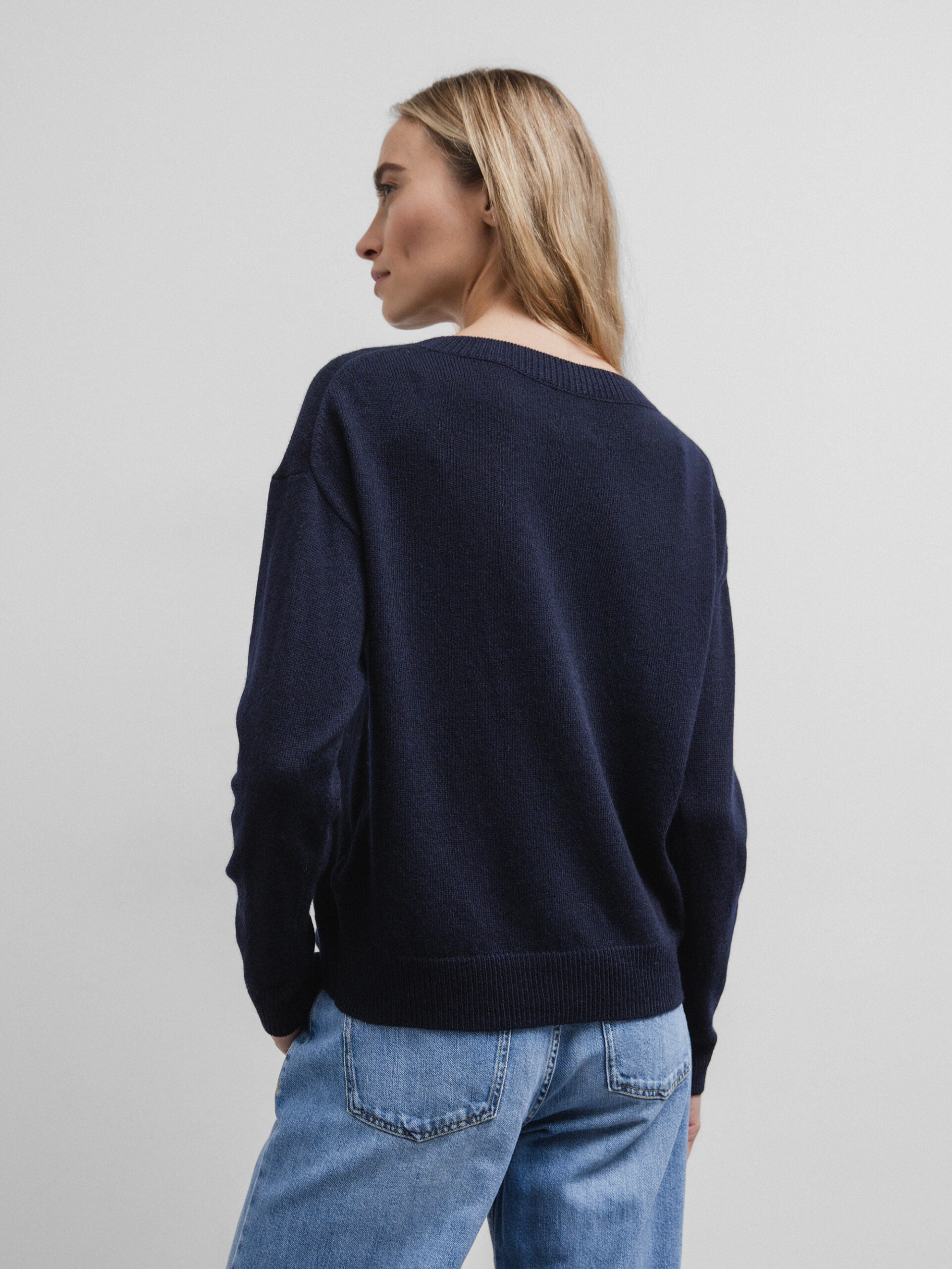 ALLUDE Pullover aus Cashmere Damen (14 NAVY)
