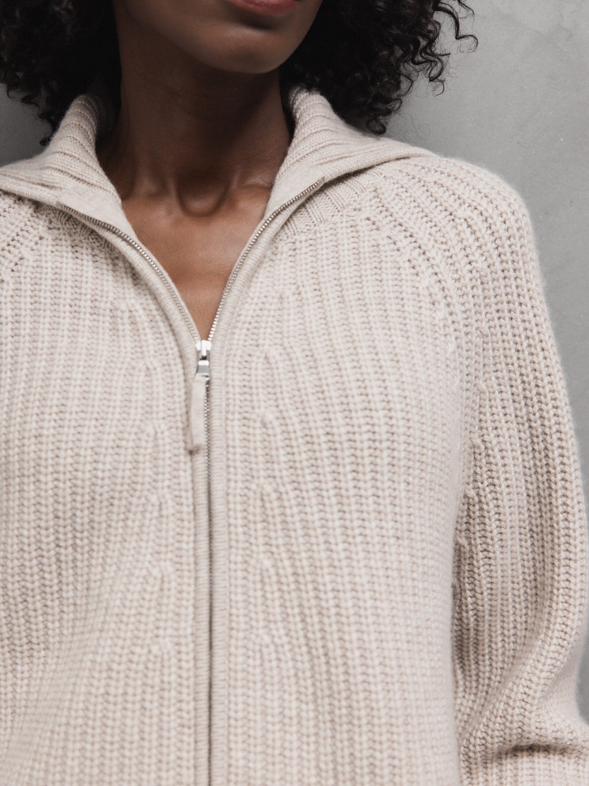 ALLUDE Strickjacke aus Schurwolle Damen (48 BEIGE MEL)