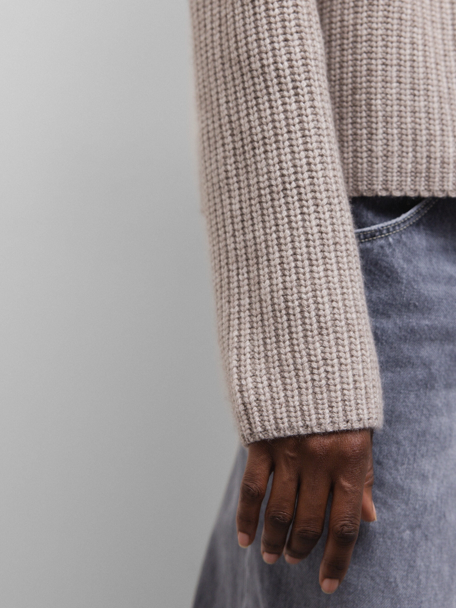 ALLUDE Strickjacke aus Schurwolle Damen (46 TAUPE MEL)