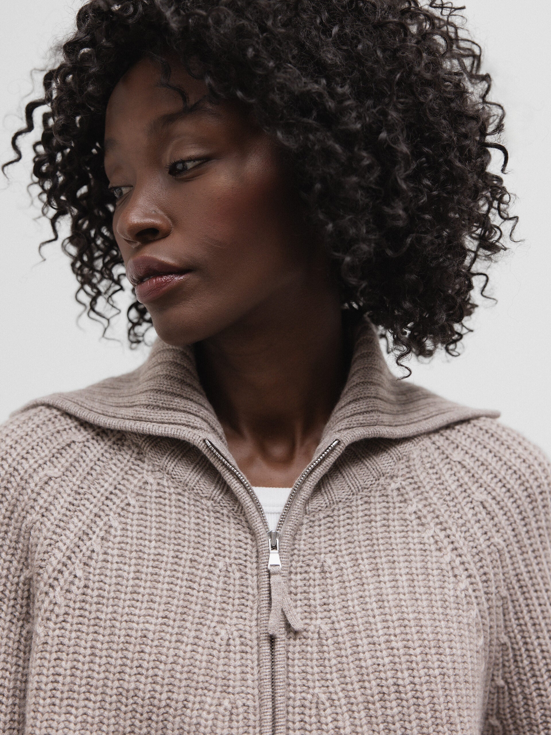 ALLUDE Strickjacke aus Schurwolle Damen (46 TAUPE MEL)