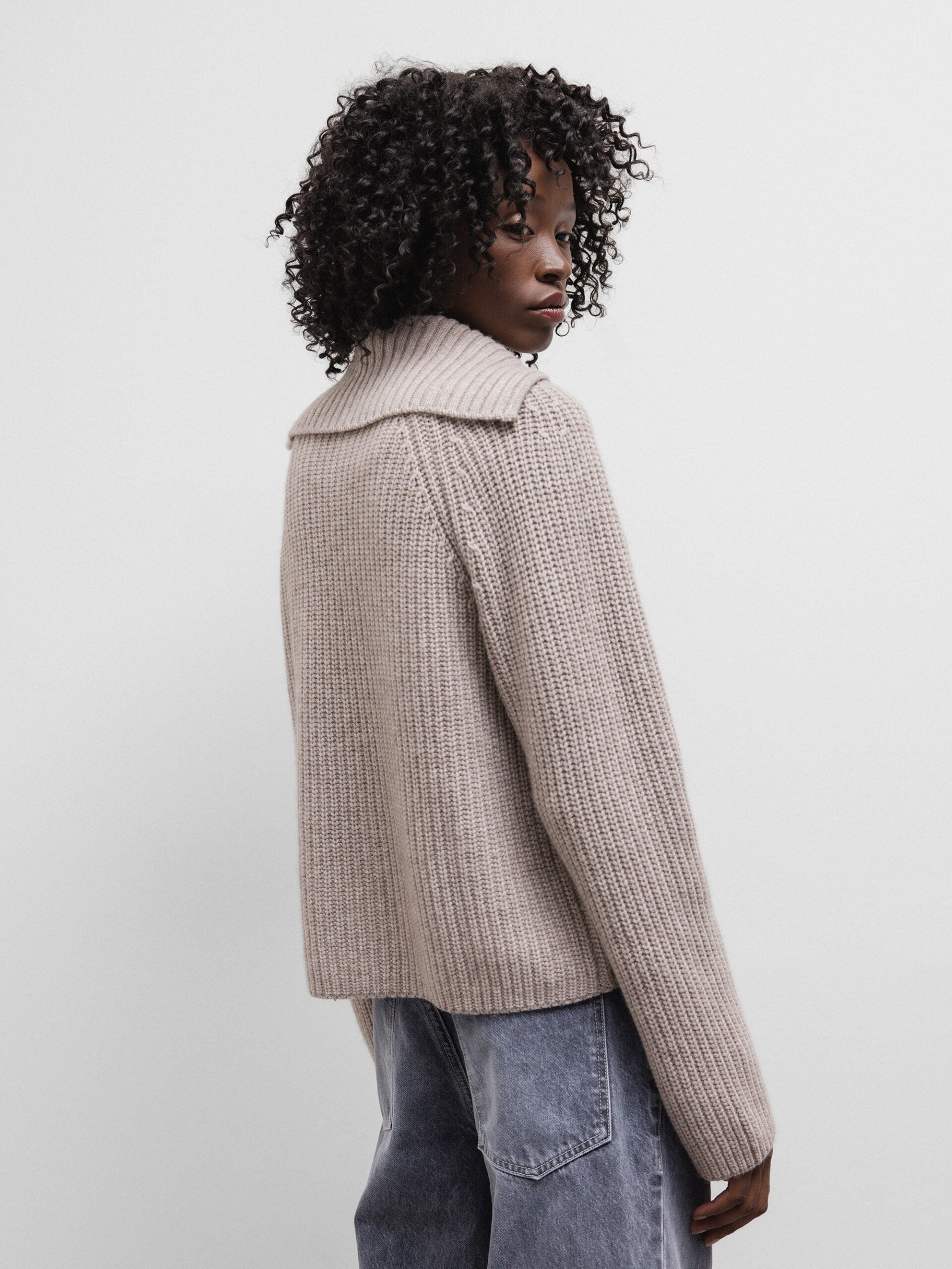 ALLUDE Strickjacke aus Schurwolle Damen (46 TAUPE MEL)