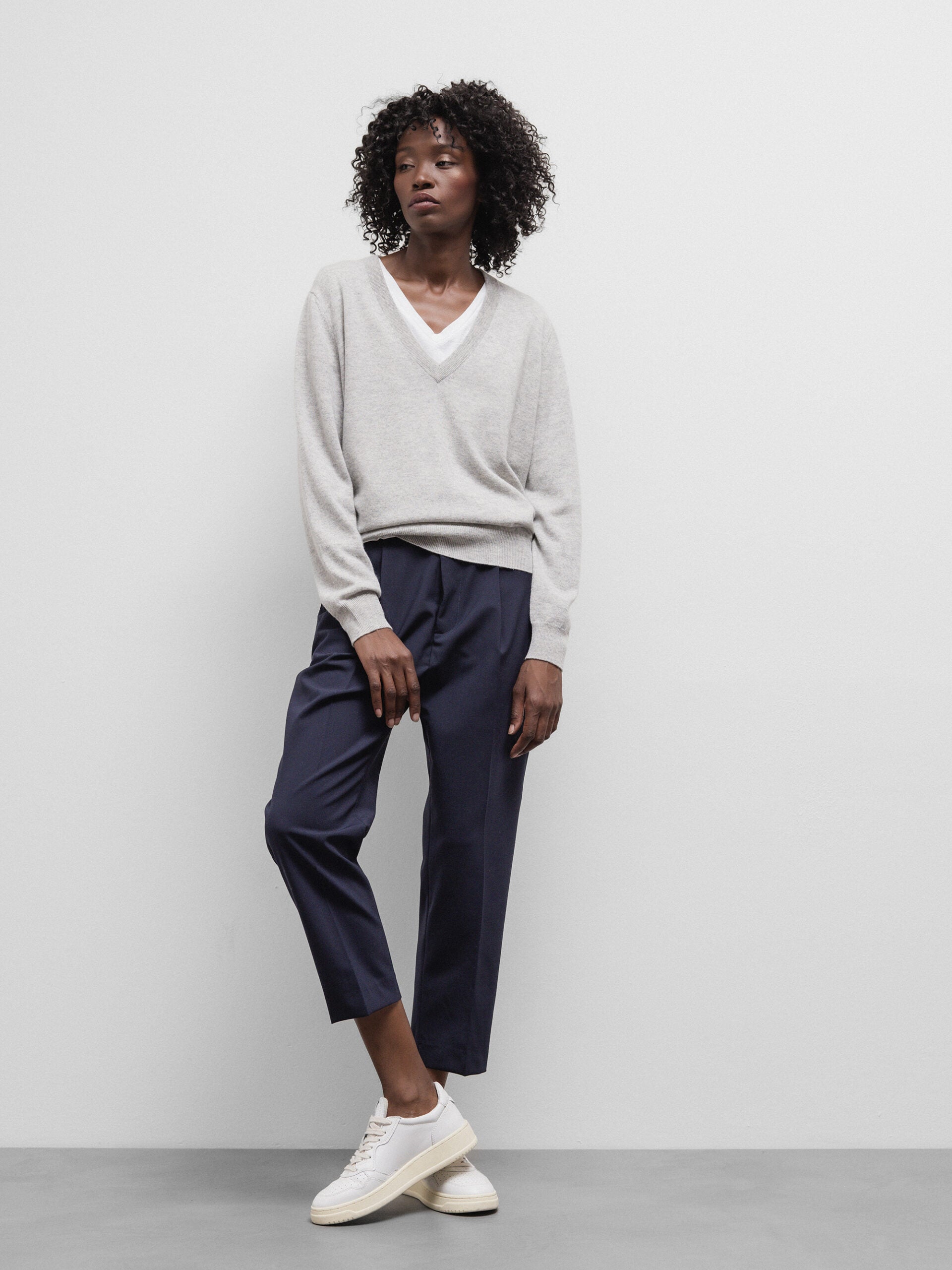 ALLUDE Feinstrickpullover aus Cashmere Damen (81 H GRAU MEL)